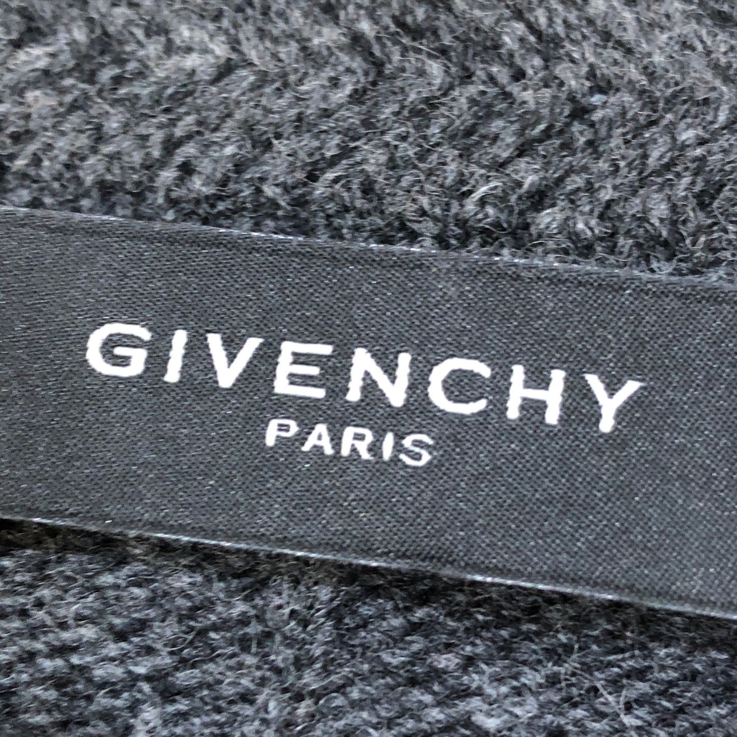 GIVENCHY Heather Grey Star Print Crew Neck Knit Sweater Size S
