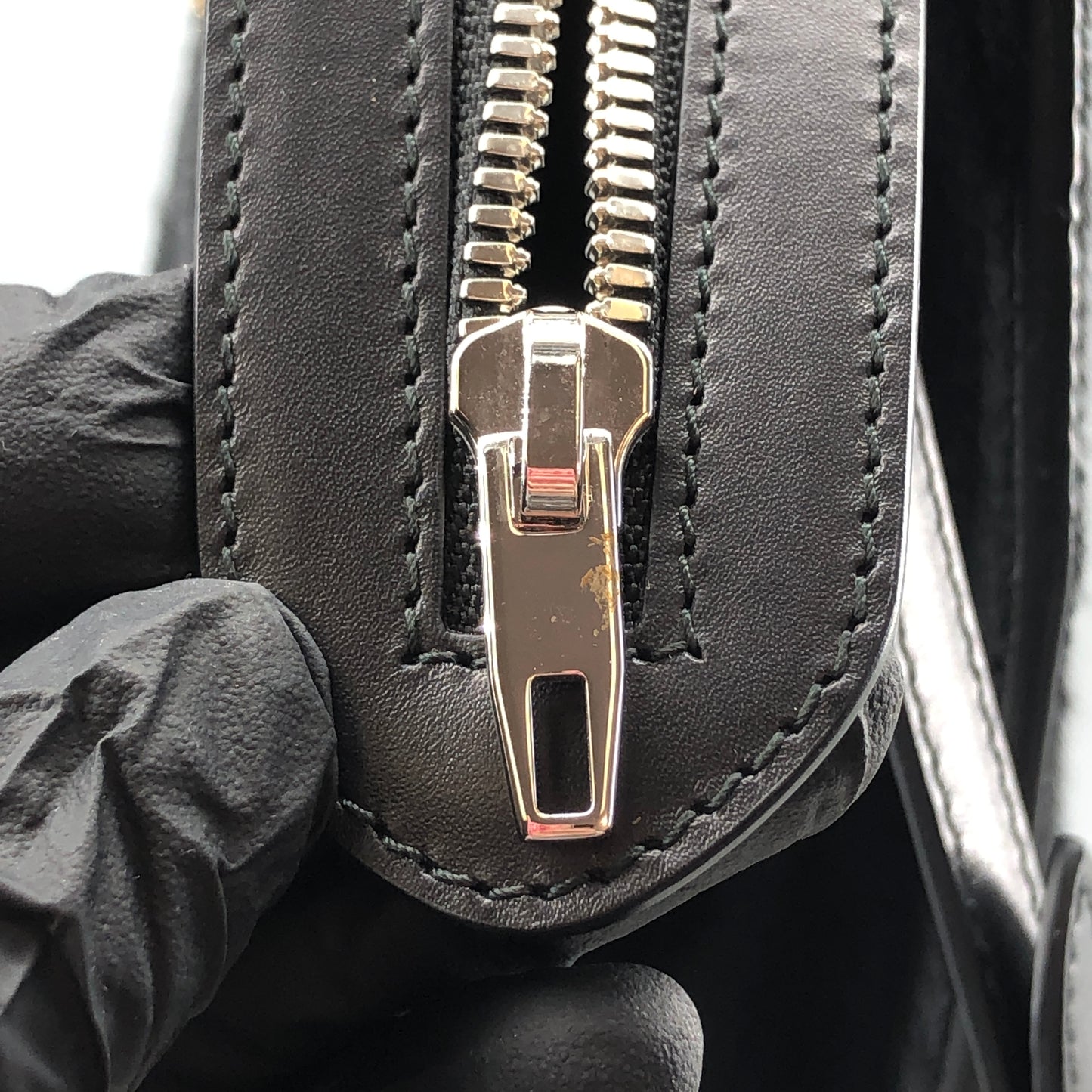 Balenciaga Black Cable Shopper tote Croc-Embossed Metal Top Handle