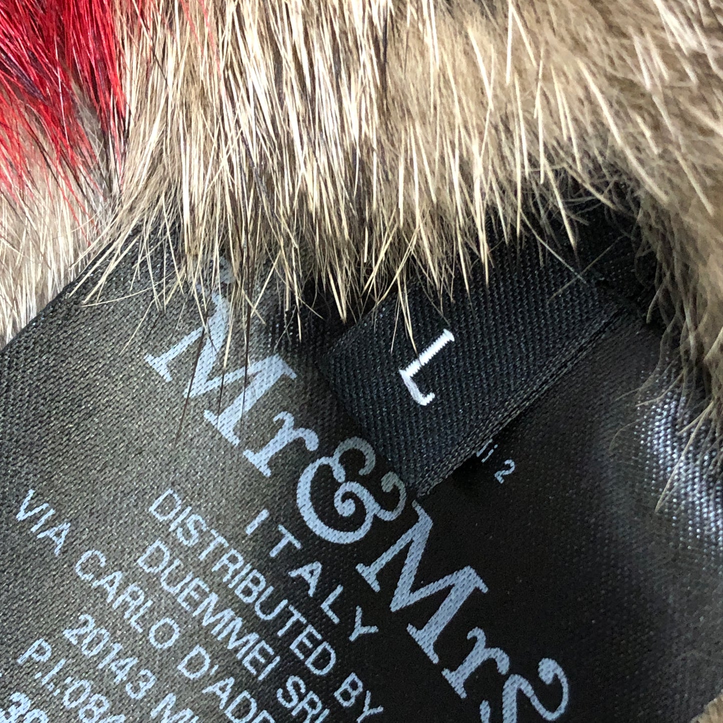 Mr & Mrs Black Fur Hood Short Parka Coat L