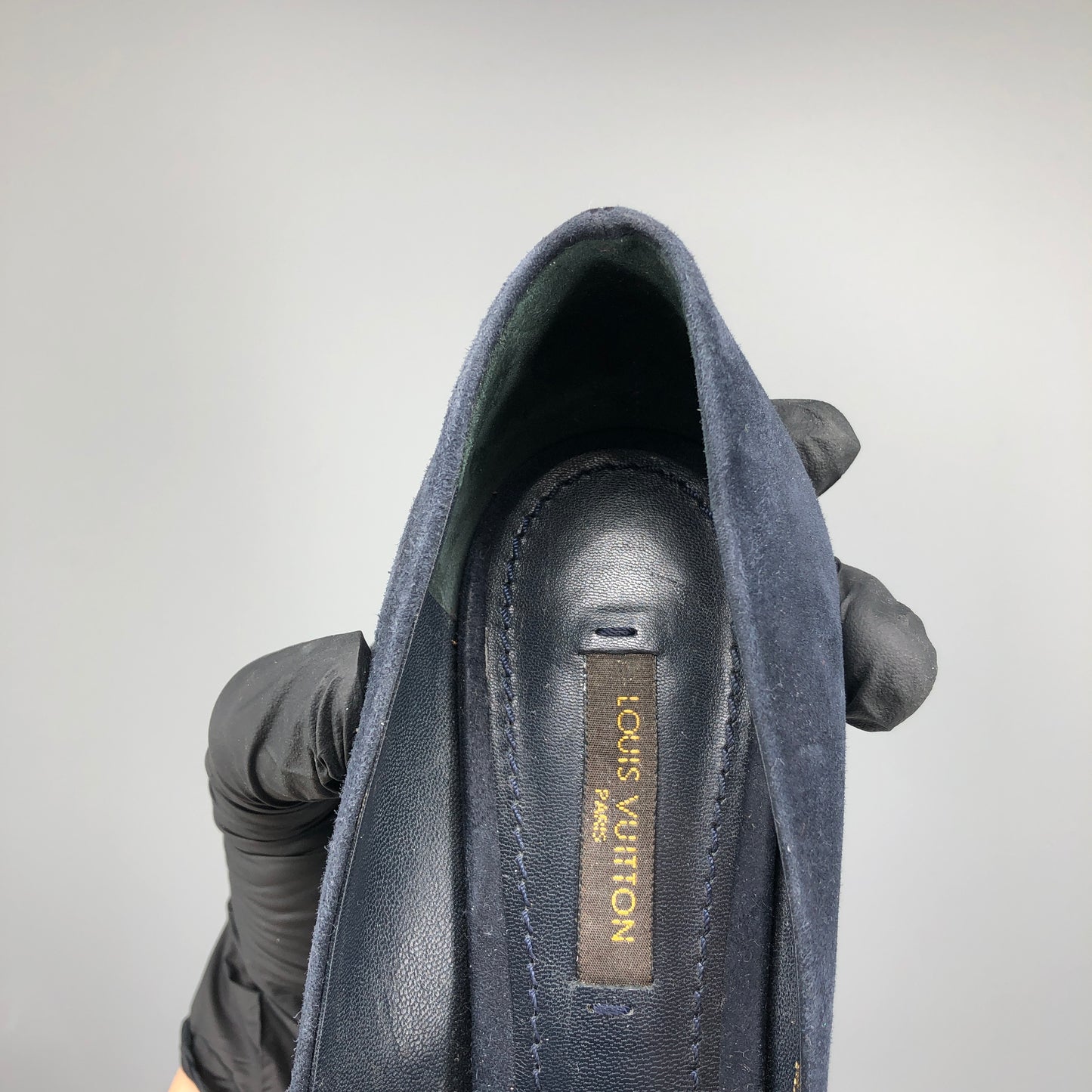 Louis Vuitton Women's Peep-Toe Heels Size 35 Navy