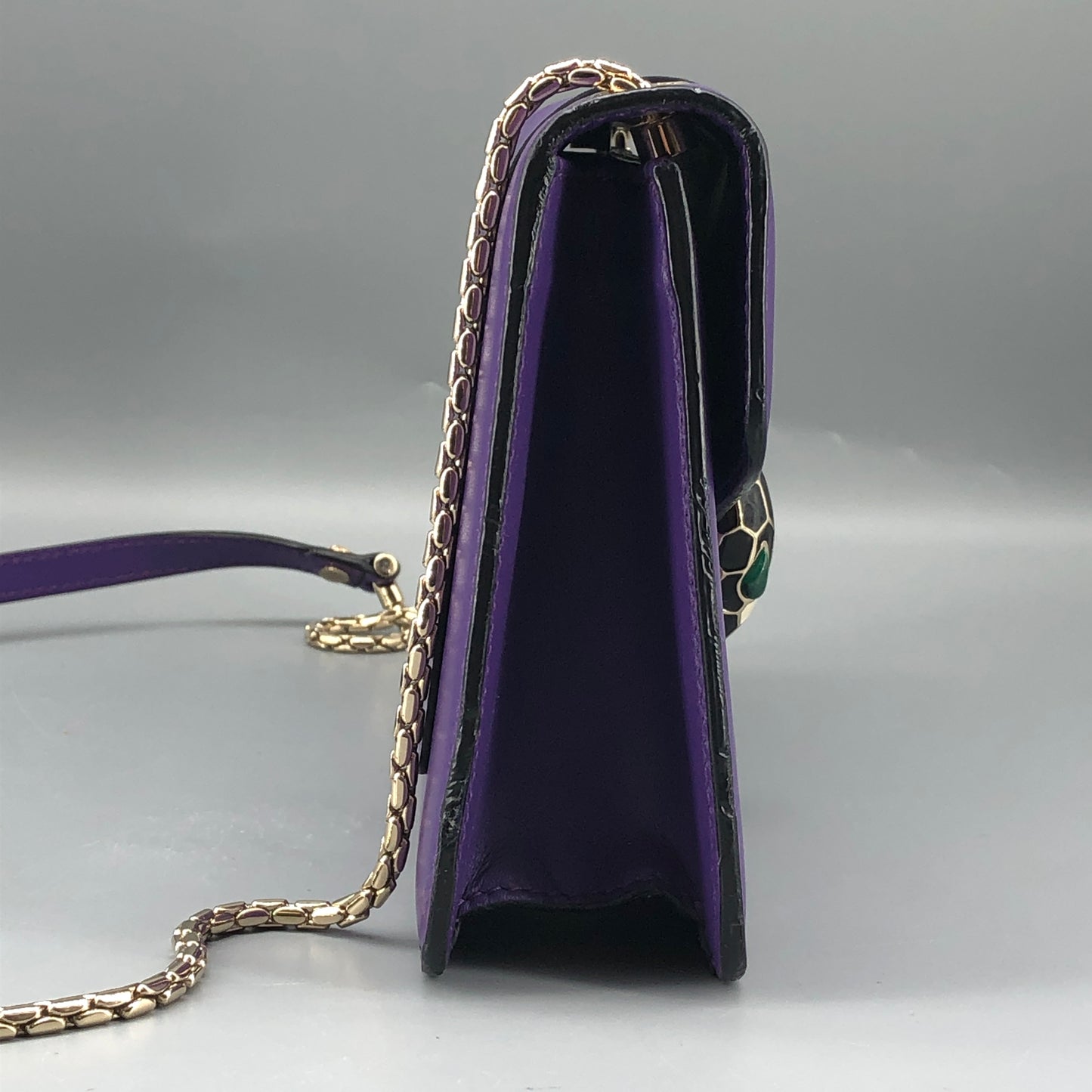 Bulgari Purple Serpenti Forever Flap Shoulder Bag