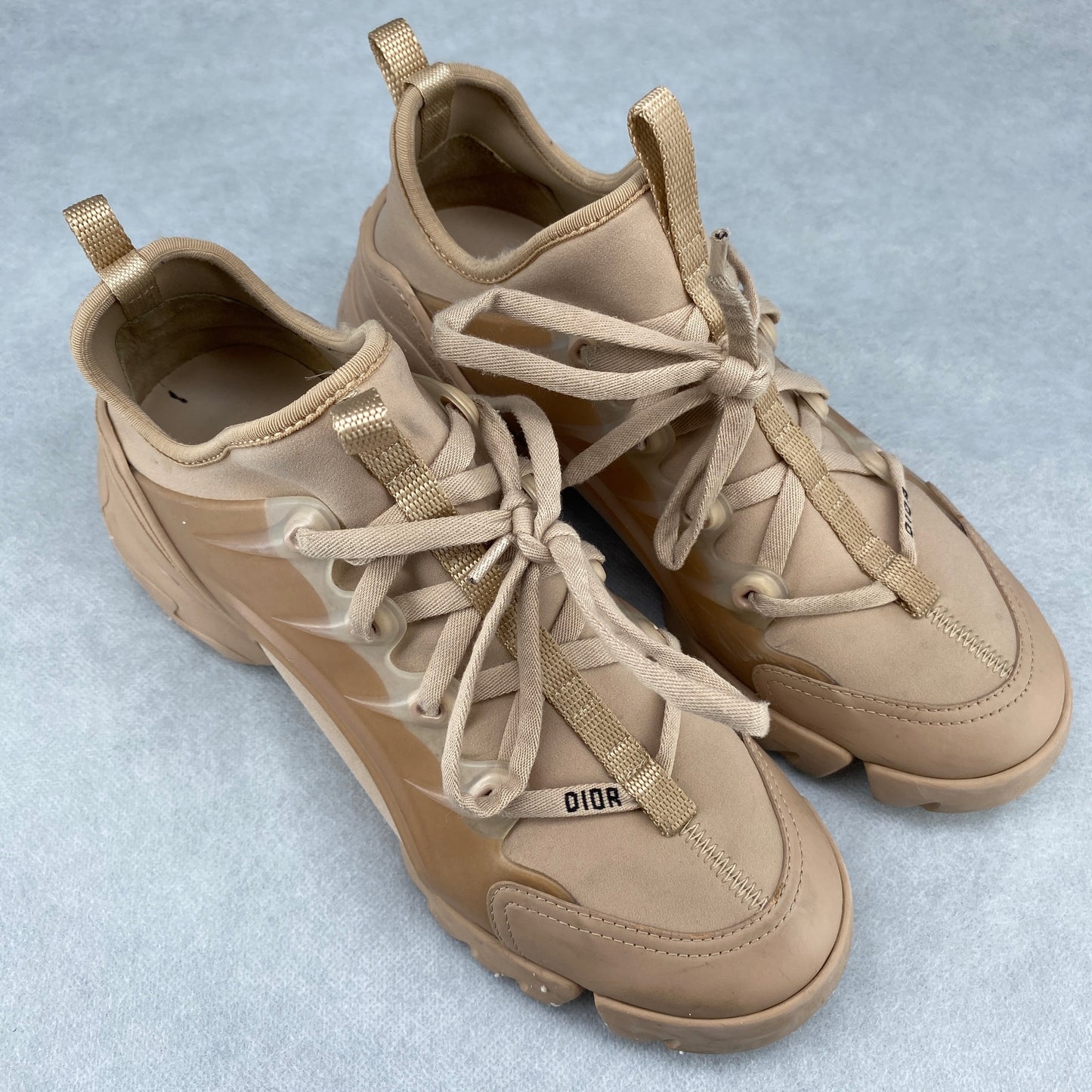 Christian Dior Women's D-Connect Sneakers Size 37 Pink Nude