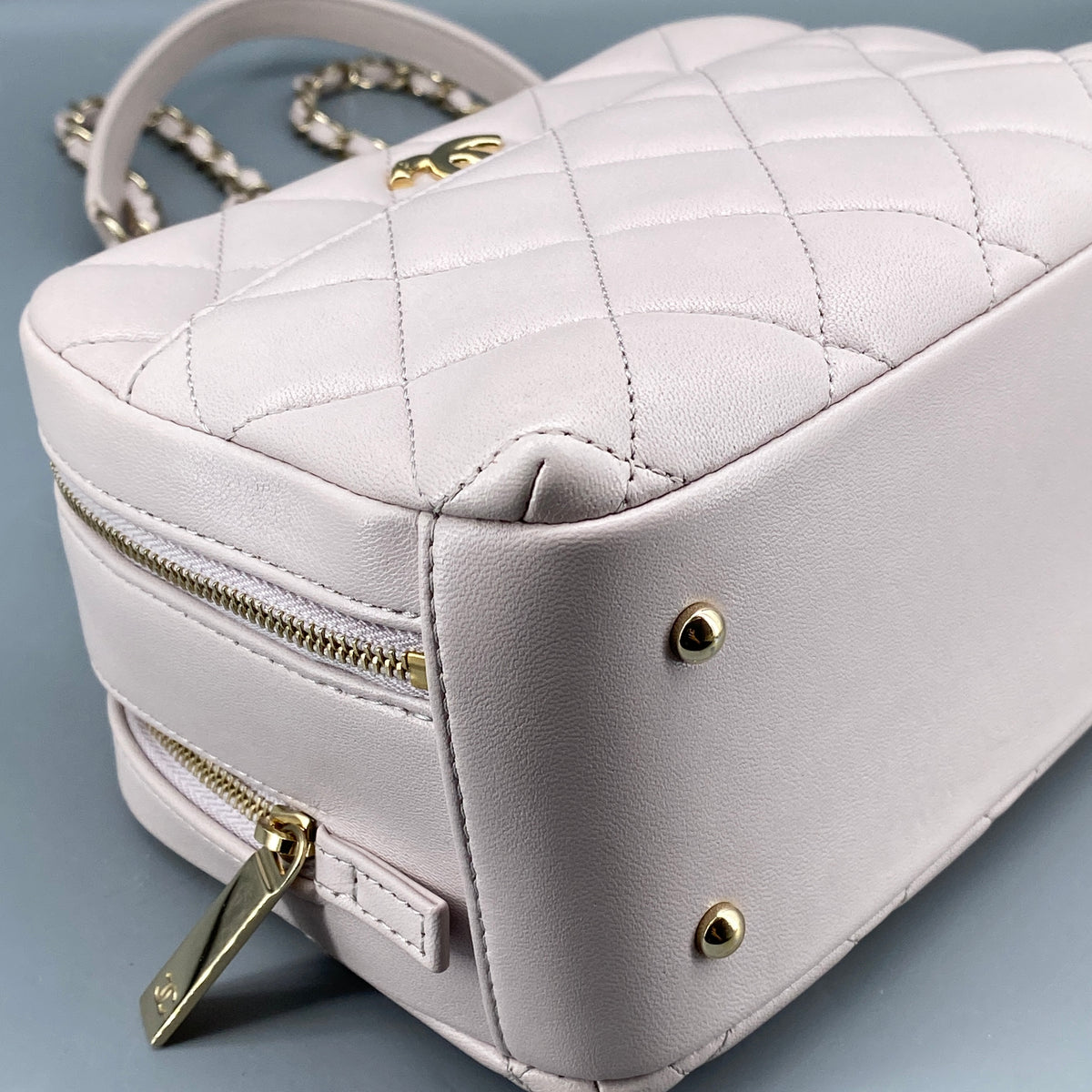 Chanel Lambskin Quilted Trendy CC Bowling Mini Bag blush pink
