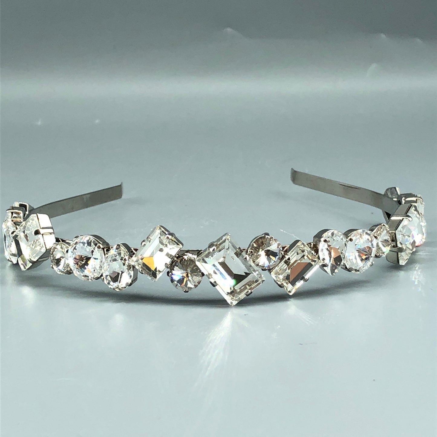 Miu Miu Crystal-Embellished Headband Silver
