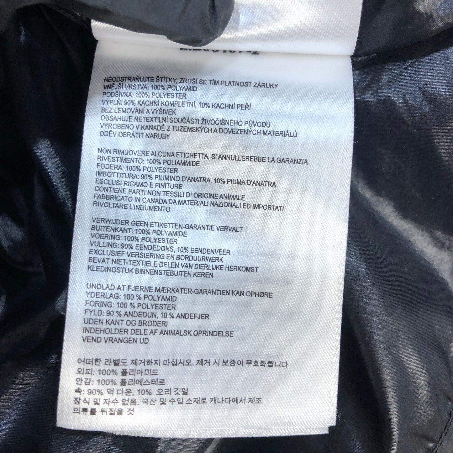 Canada Goose Black Hooded Down Jacket Size 3XL