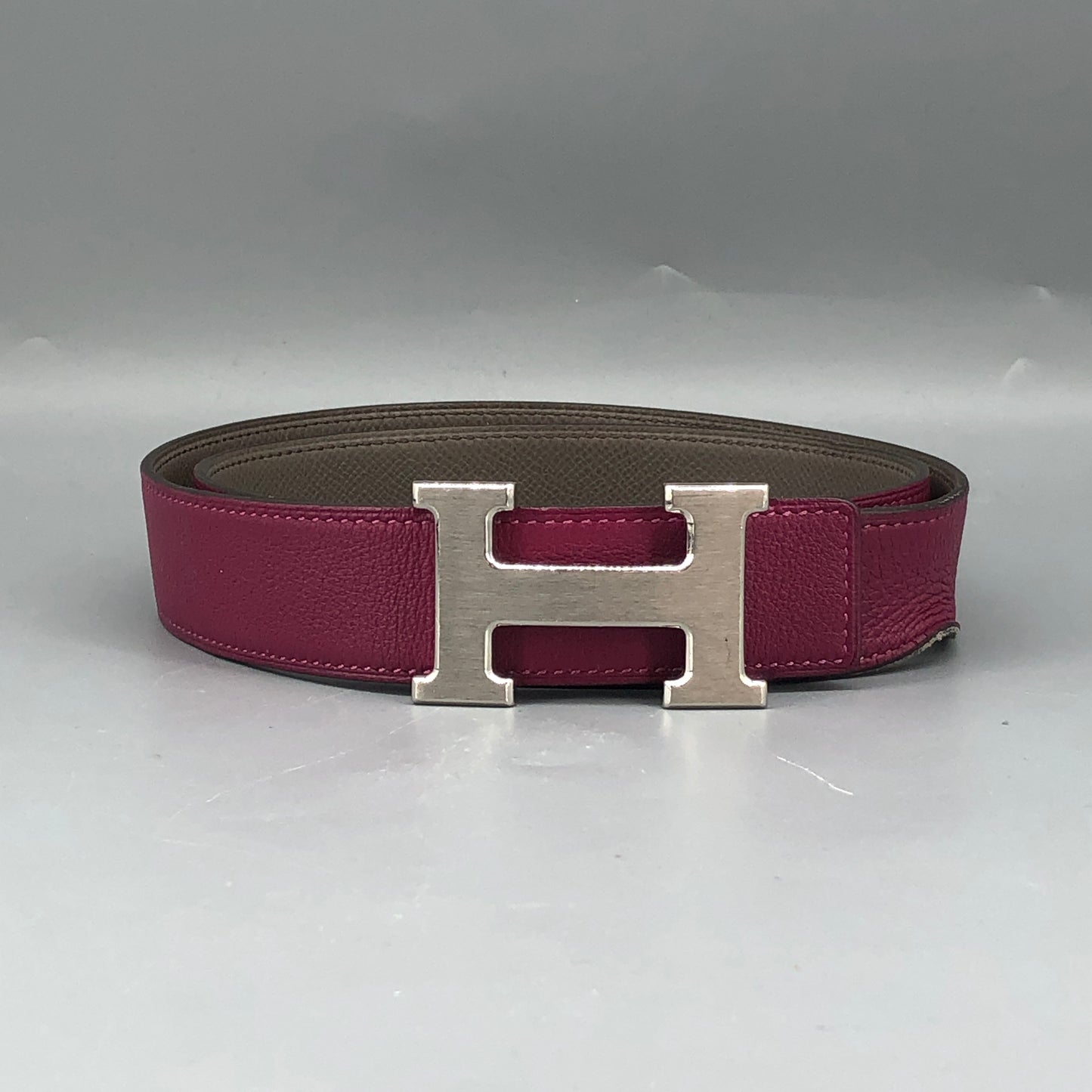 Hermes Constance Reversible Belt 85cm Purplish Pink
