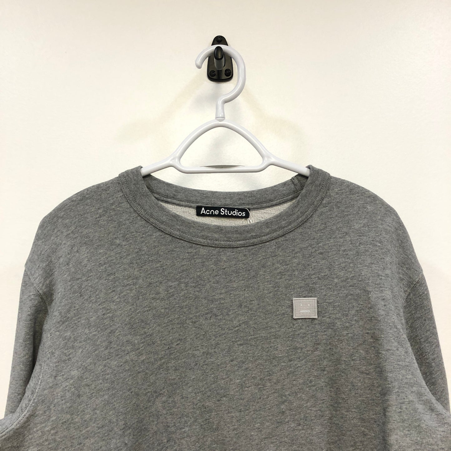 Acne Studios Grey Crew Neck Cotton Sweatshirt Size M