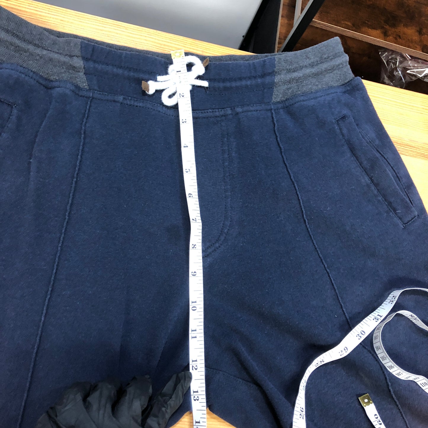 Brunello Cucinelli Men's Navy Blue Drawstring Sweatpants Size S