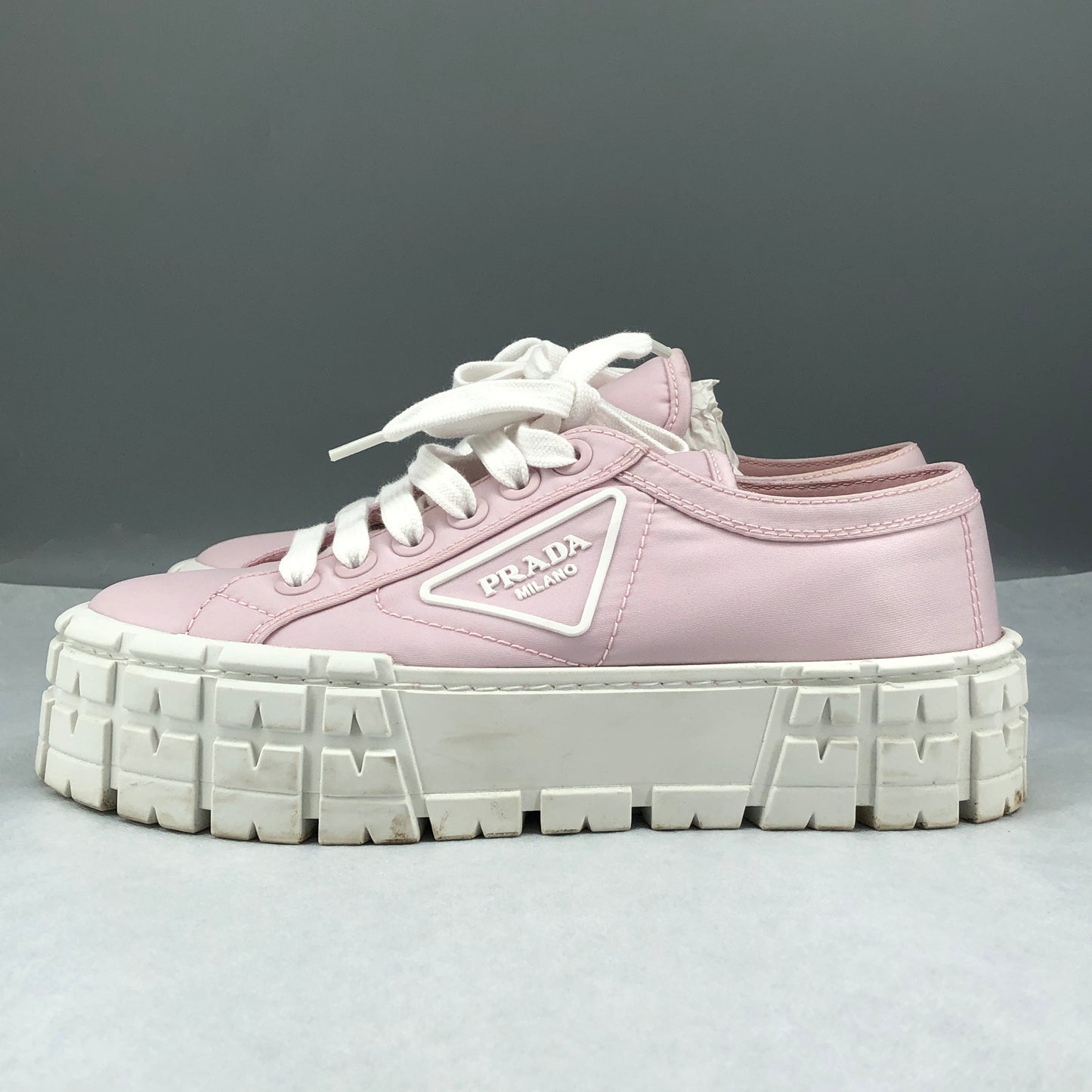Prada women's Re-Nylon Platform Sneakers Pink Size 37.5