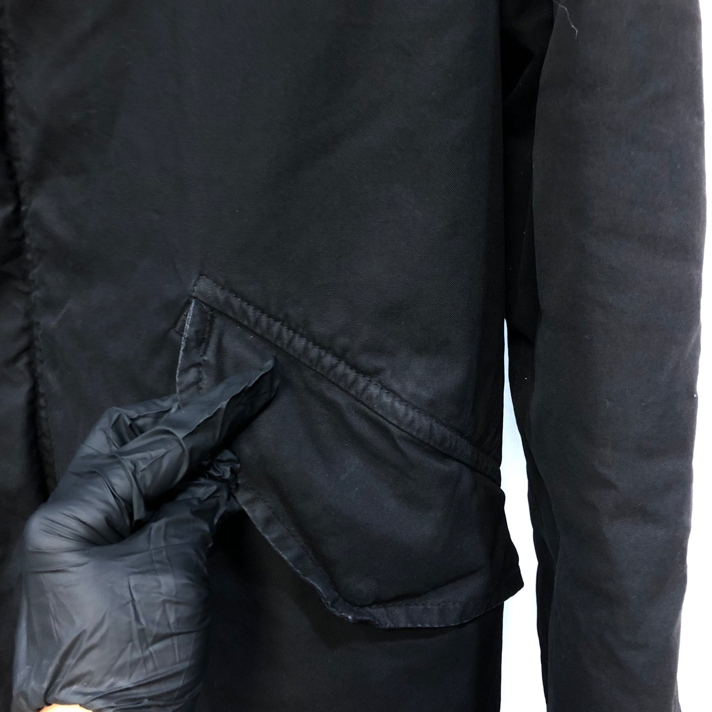 Mr & Mrs Italy Fur Trim Parka Size XS Black