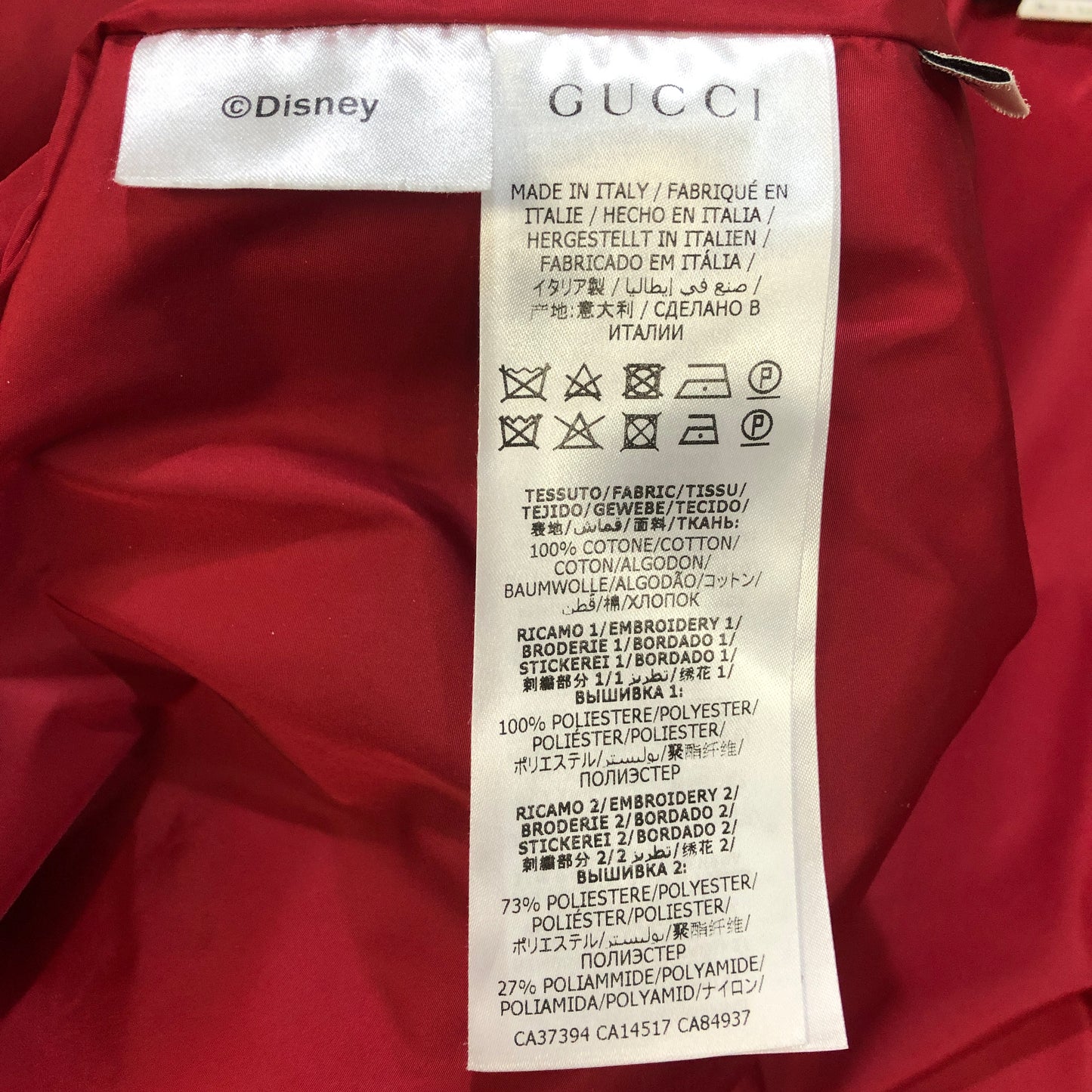 Gucci × Disney Mickey Detachable Sleeve Quilted Puffer Jacket Blue Size 42