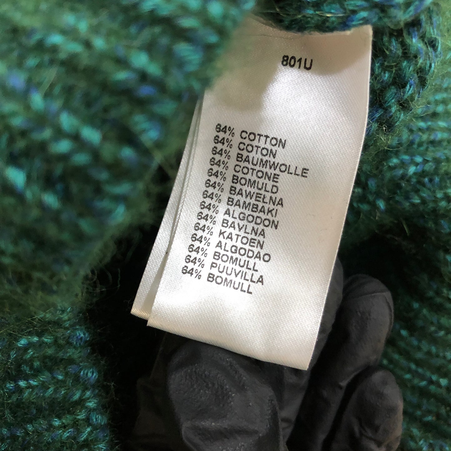 Paul Smith Dark Green Crew Neck Knit Sweater Size S