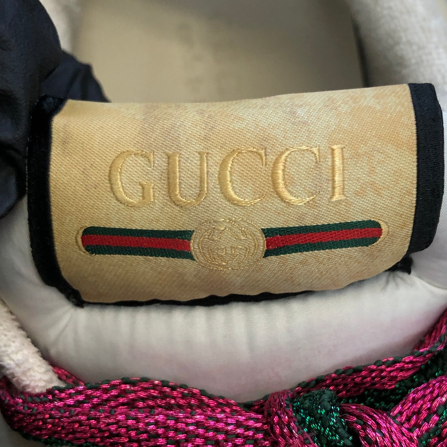 Gucci Women's Screener GG Supreme Canvas Sneaker Shoes 36 White Silver Ivory