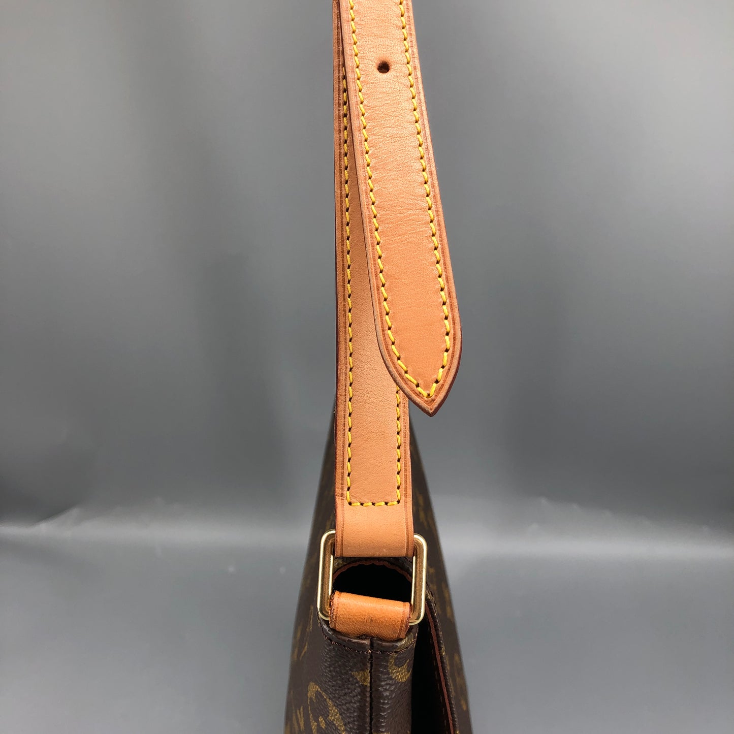 Louis Vuitton Monogram Musette Tango Crossbody Bag Brown