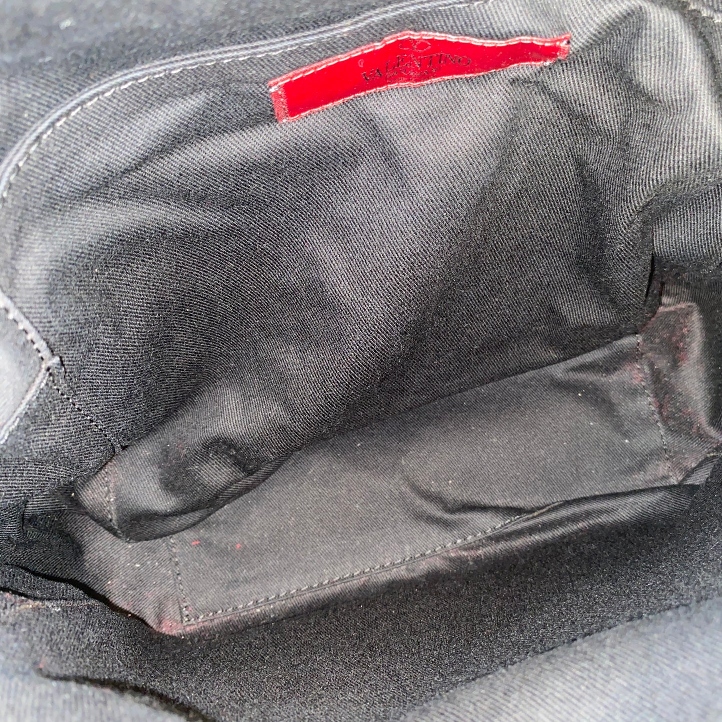 Valentino Navy Leather Backpack