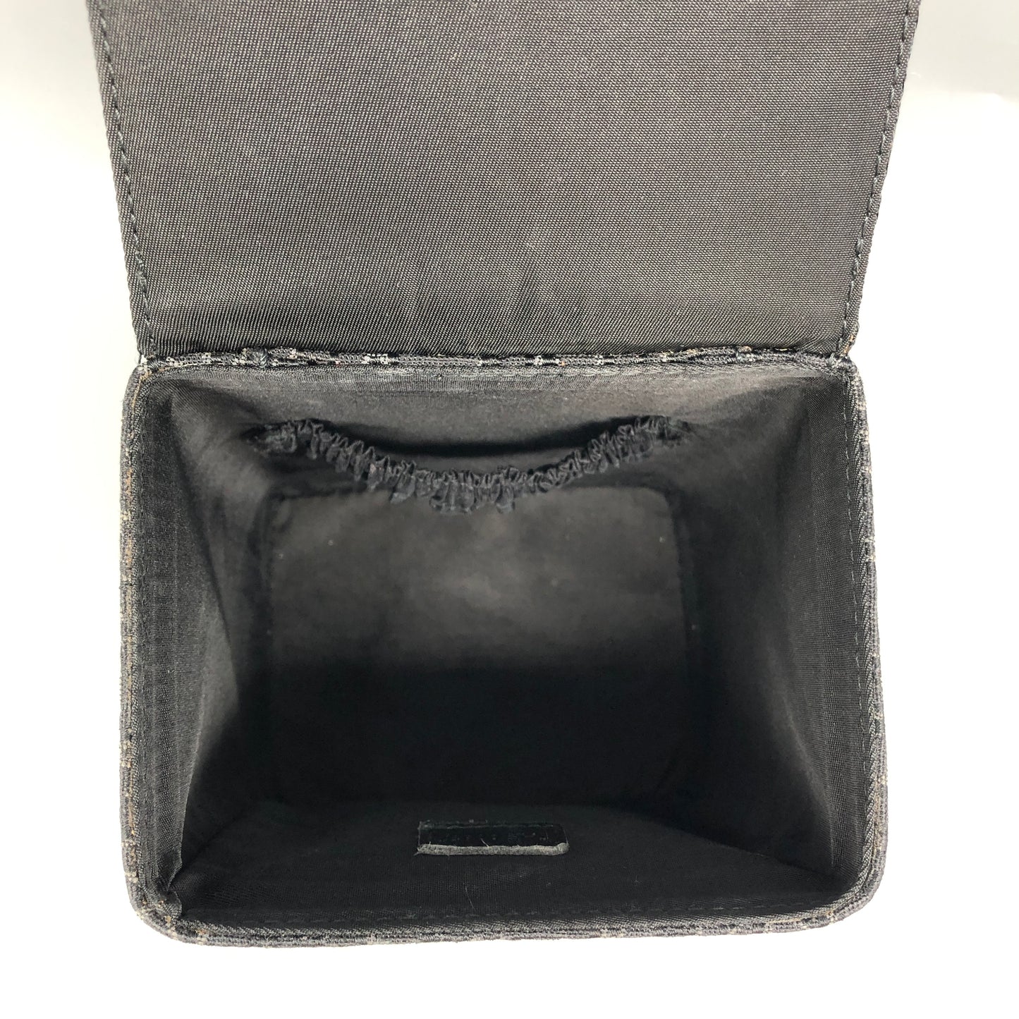 Christian Dior Black Oblique Canvas Box Bag