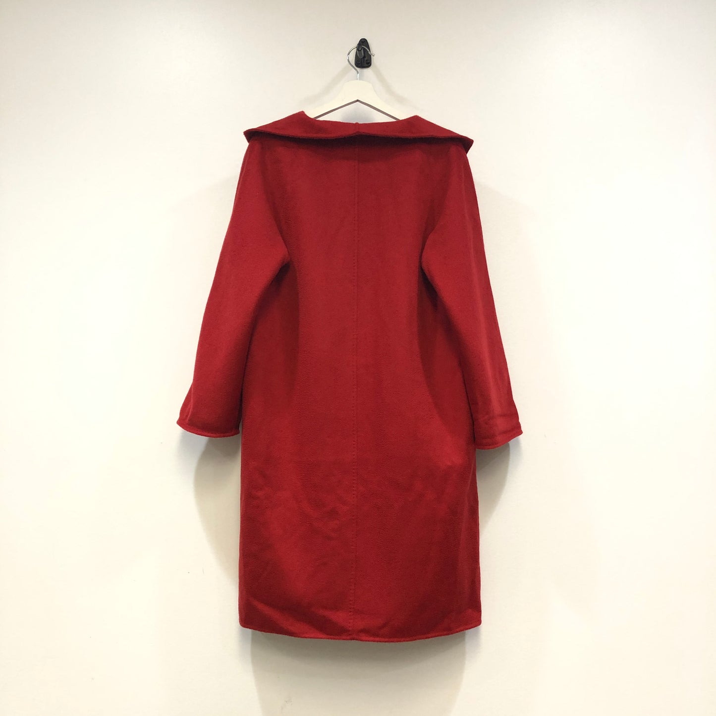 Max Mara Red Wool Hooded Open Coat US Size 4