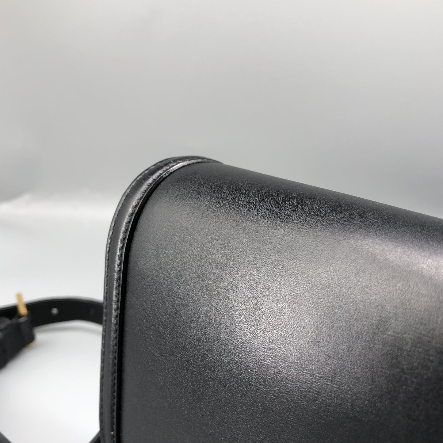 Saint Laurent Box Calfskin Solferino Satchel Bag Black