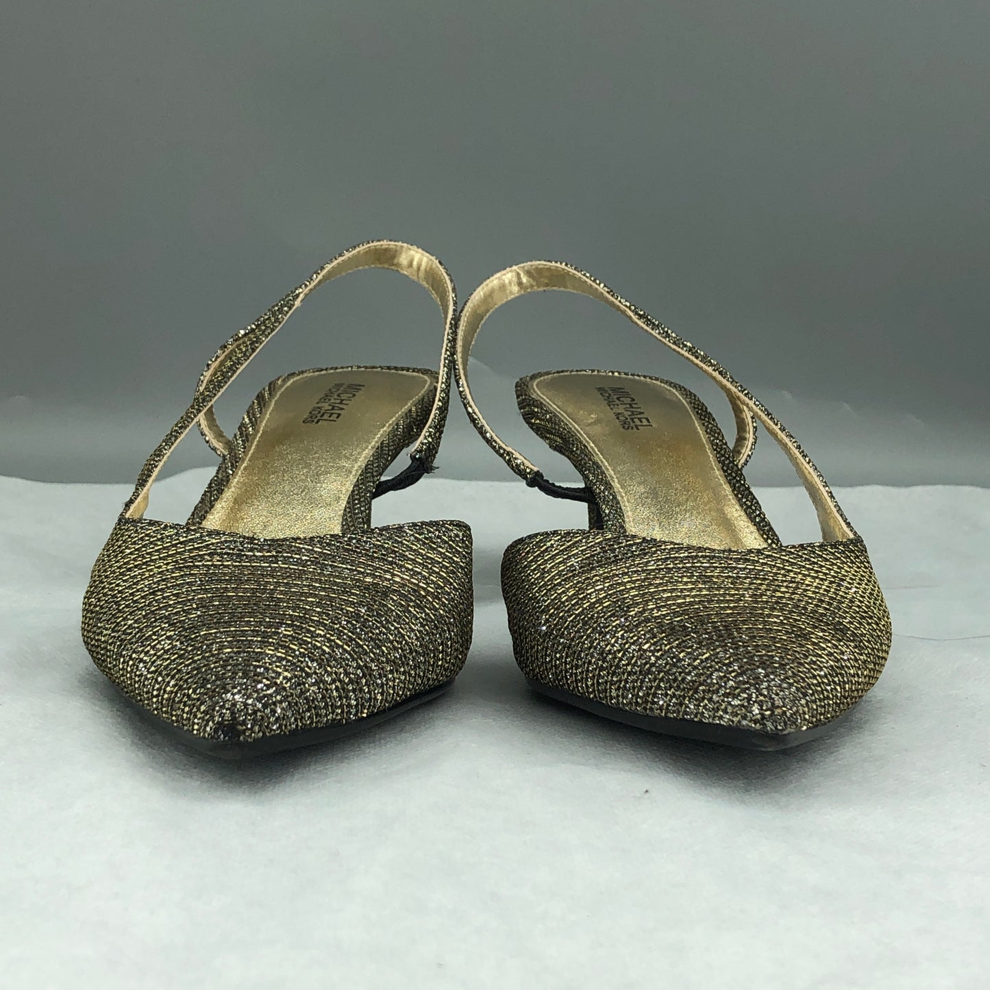 Michael Kors Gold Glitter Slingback Pointed Heel Shoes 7