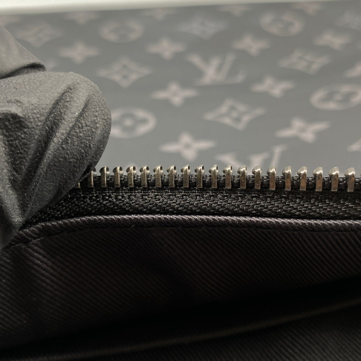 Louis Vuitton Black Monogram Eclipse Canvas Zip Pouch Clutch Bag