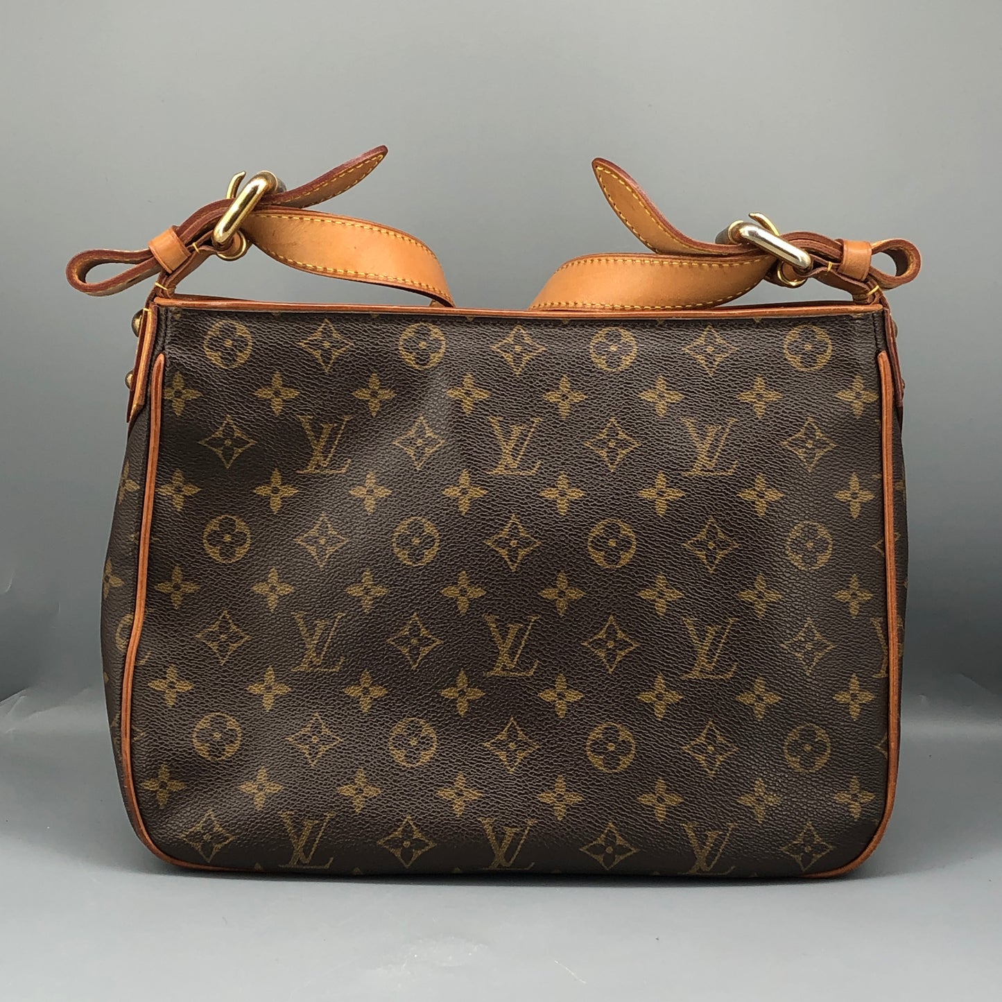 Louis Vuitton Hudson Monogram Canvas Shoulder Bag Brown