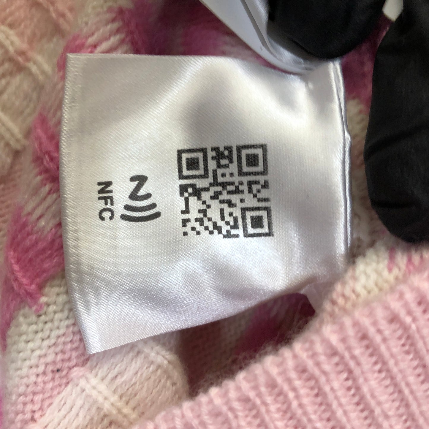 Miu Miu Pink White Star Logo Stripe Knit Sweater Size 36