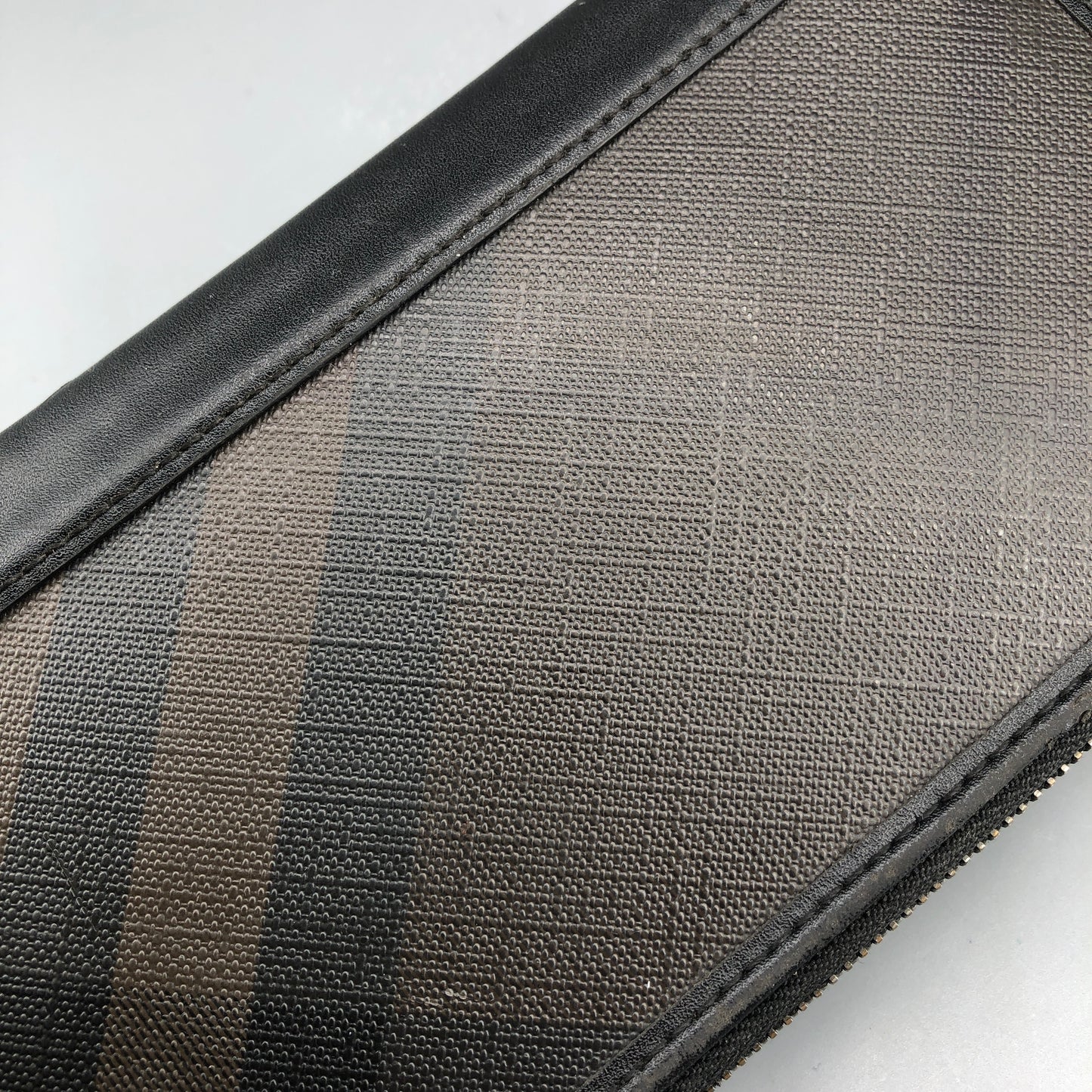 Burberry Check Zip-Around Wallet Black
