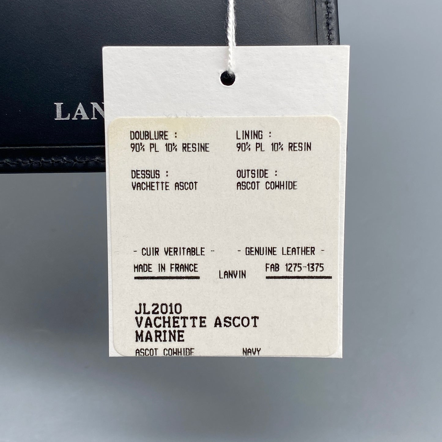 Lanvin Black Smooth Leather Bi-fold Short Wallet