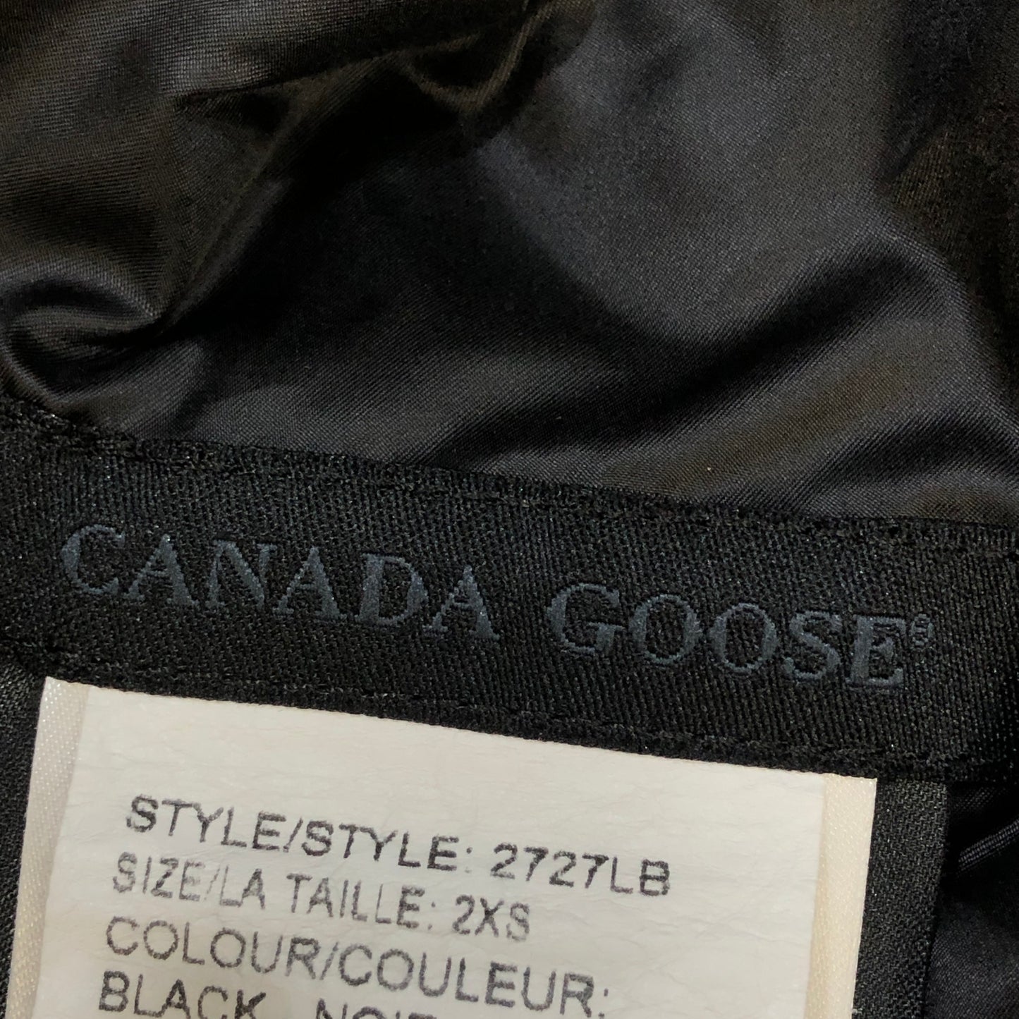 Canada Goose Black Quilted Down Puffer Jacket Size 2XS