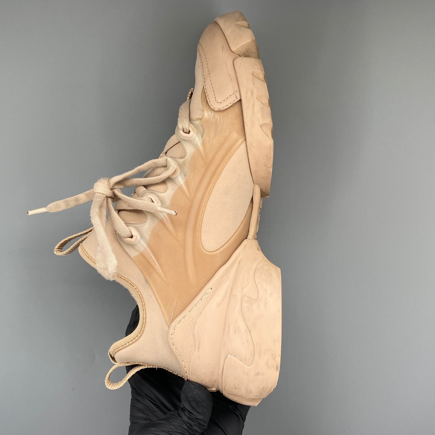 Christian Dior Women's D-Connect Sneakers Size 37 Pink Nude