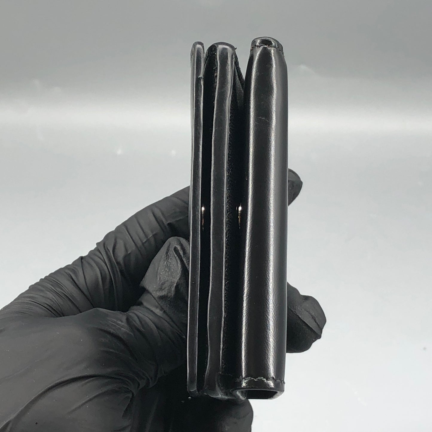 Balenciaga Black Smooth Leather Short Wallet