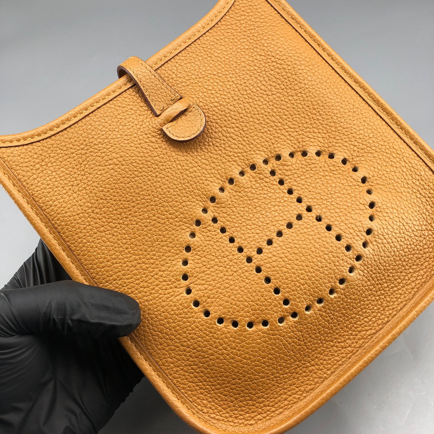 Hermes 2021 Mini Evelyne TPM Crossbody Bag Gold
