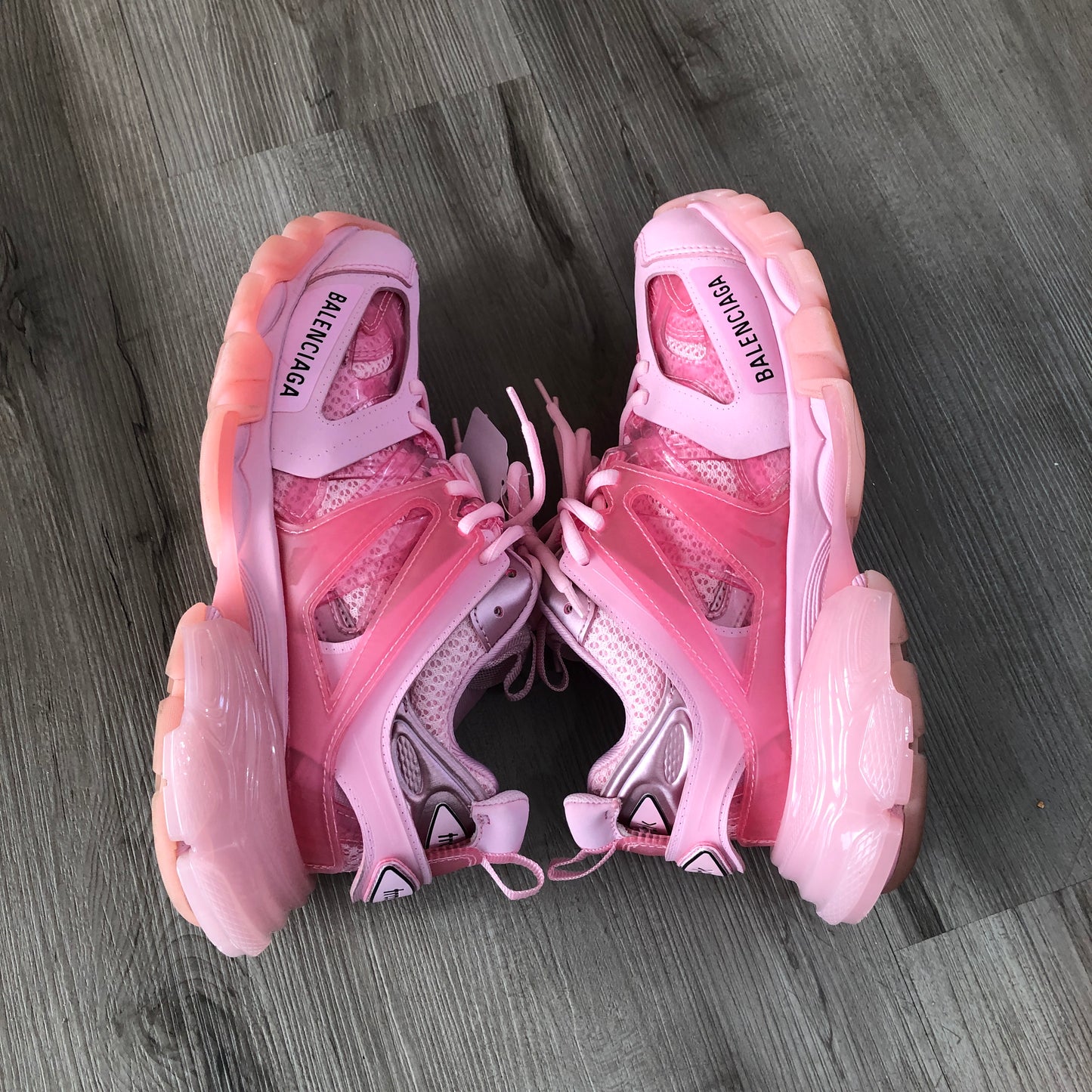 Balenciaga Women's Track Mesh Chunky Sneakers Size 37 Pink