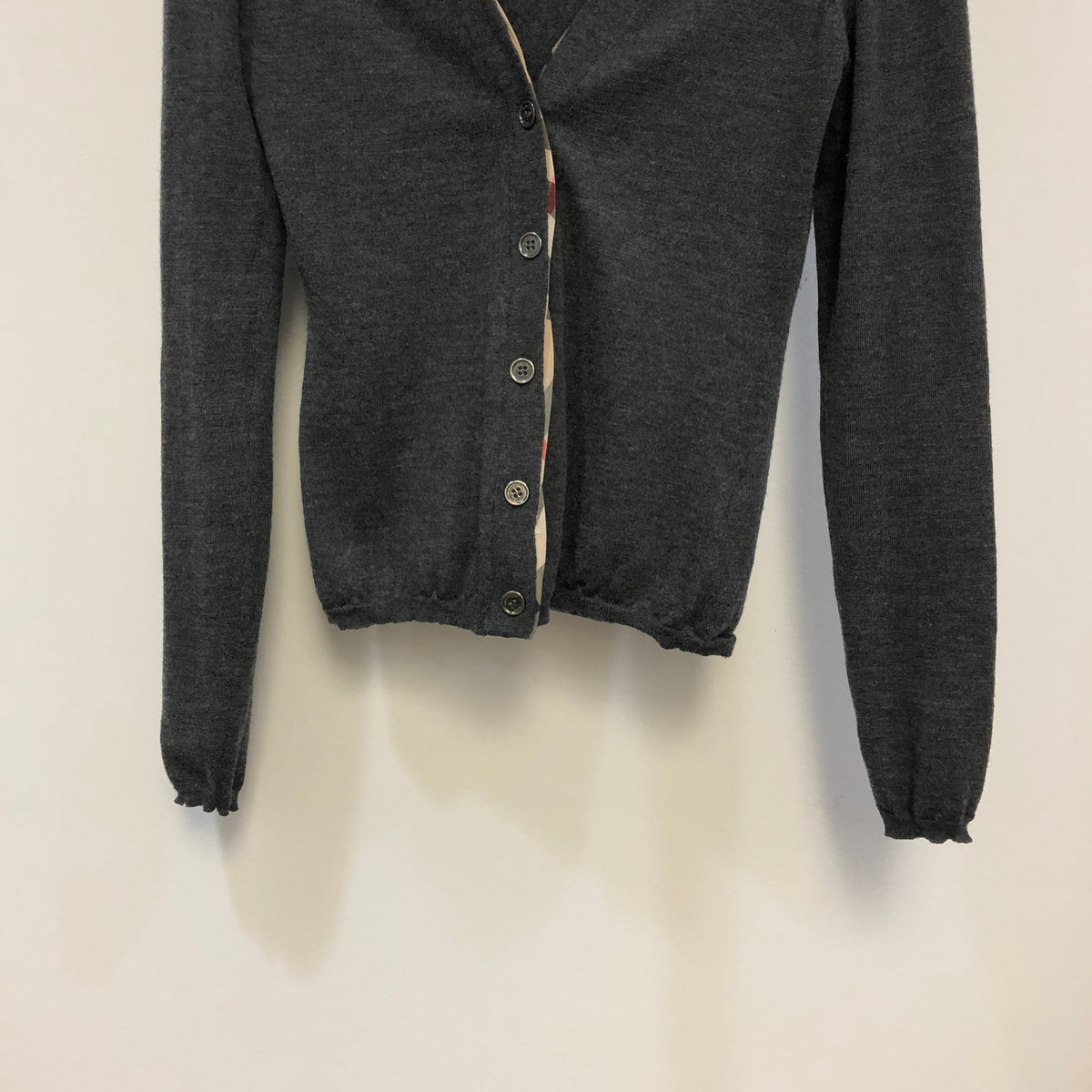 Burberry Deep Grey Cardigan Size S