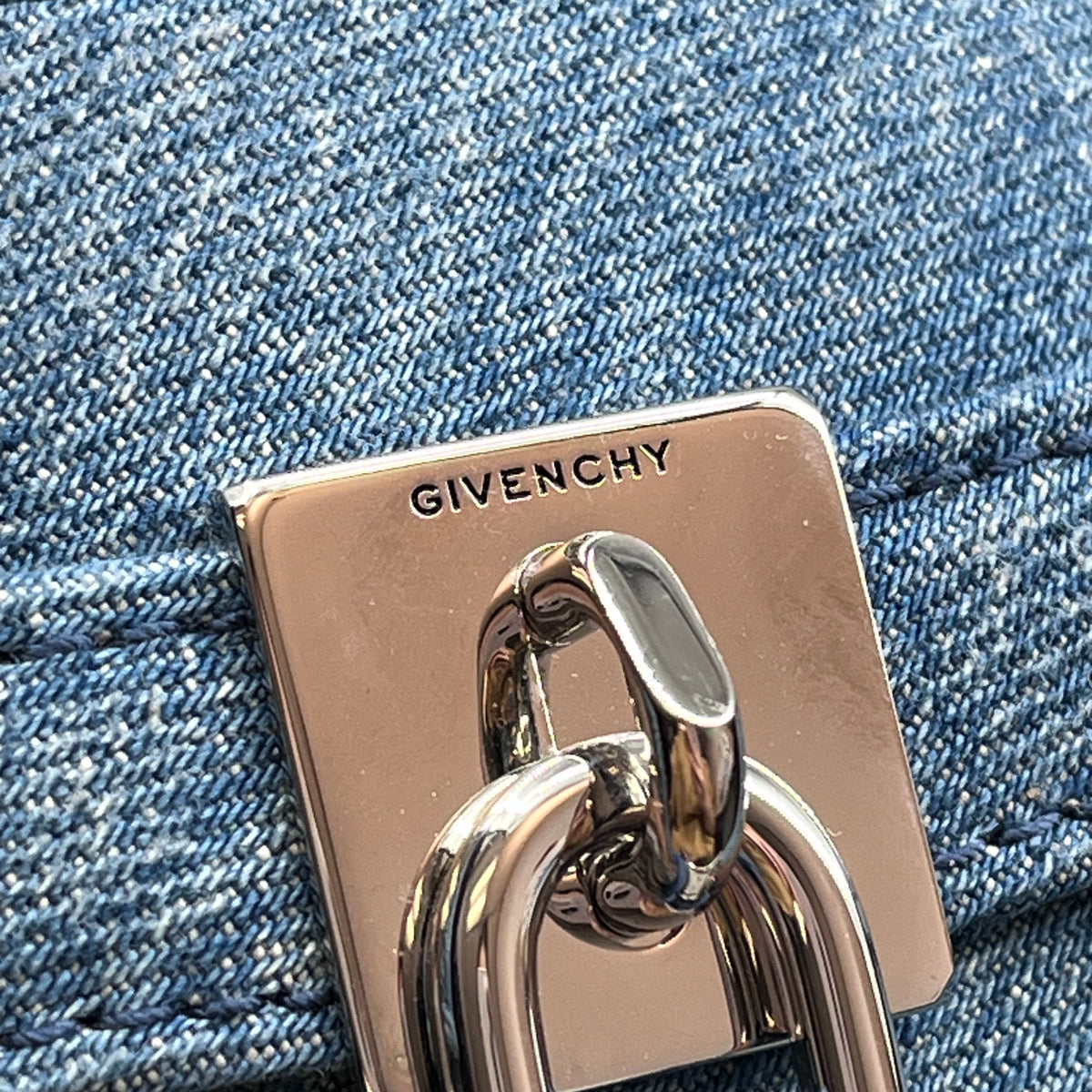 Givenchy Blue Denim Mini Bucket Shoulder Bag