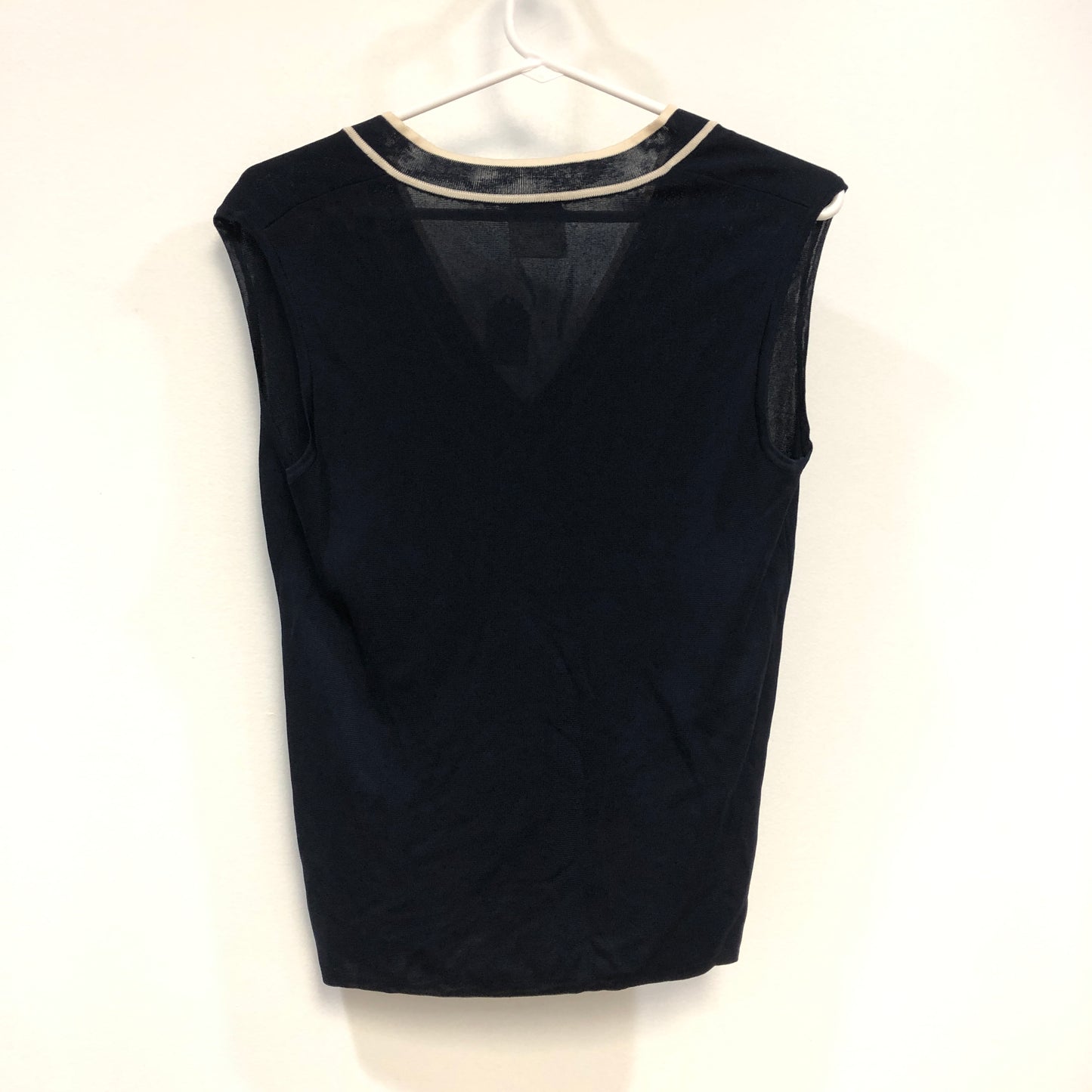 Chanel Black Cardigan with Attached Vest Size 36