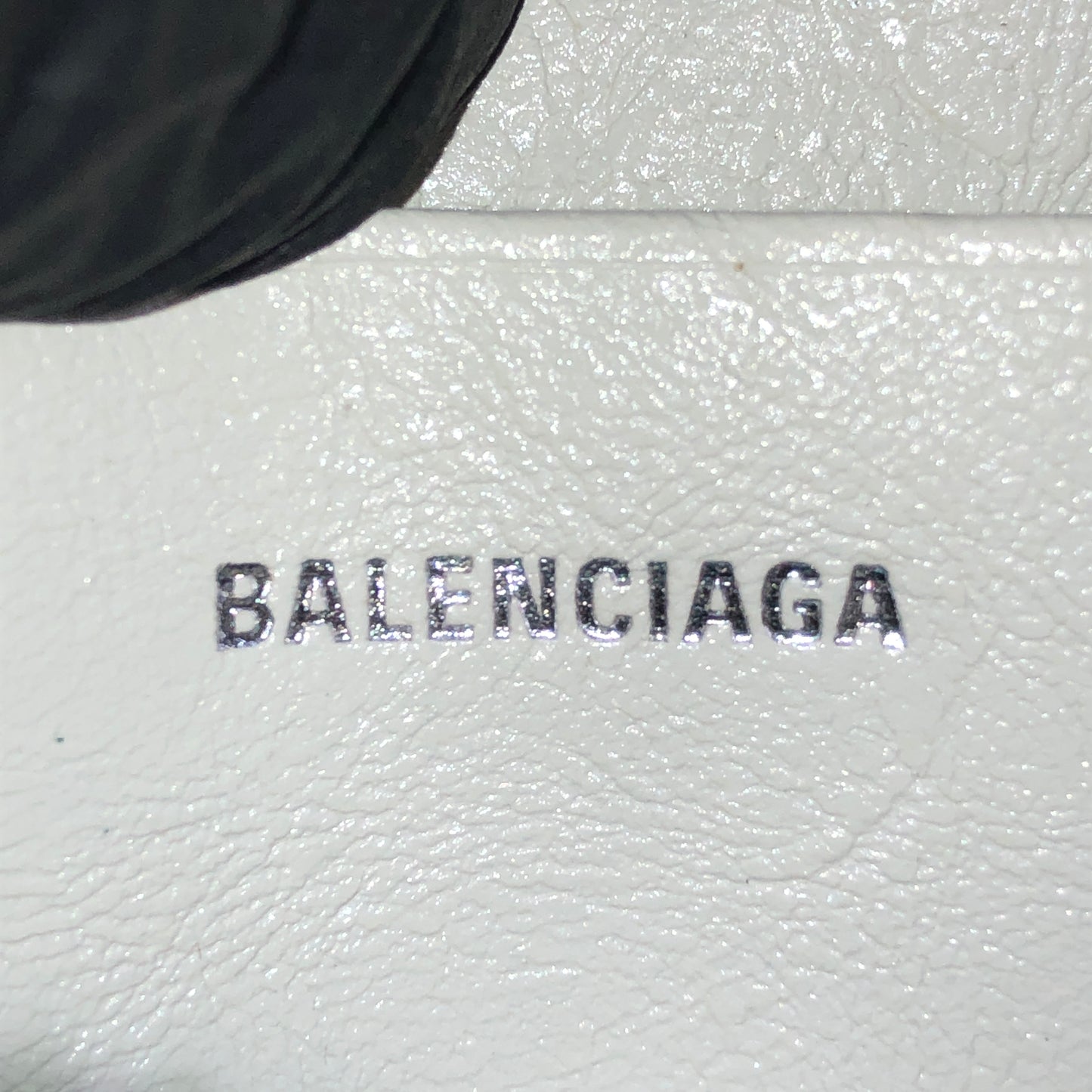Balenciaga White Heart‑Shape Chain Crossbody Bag