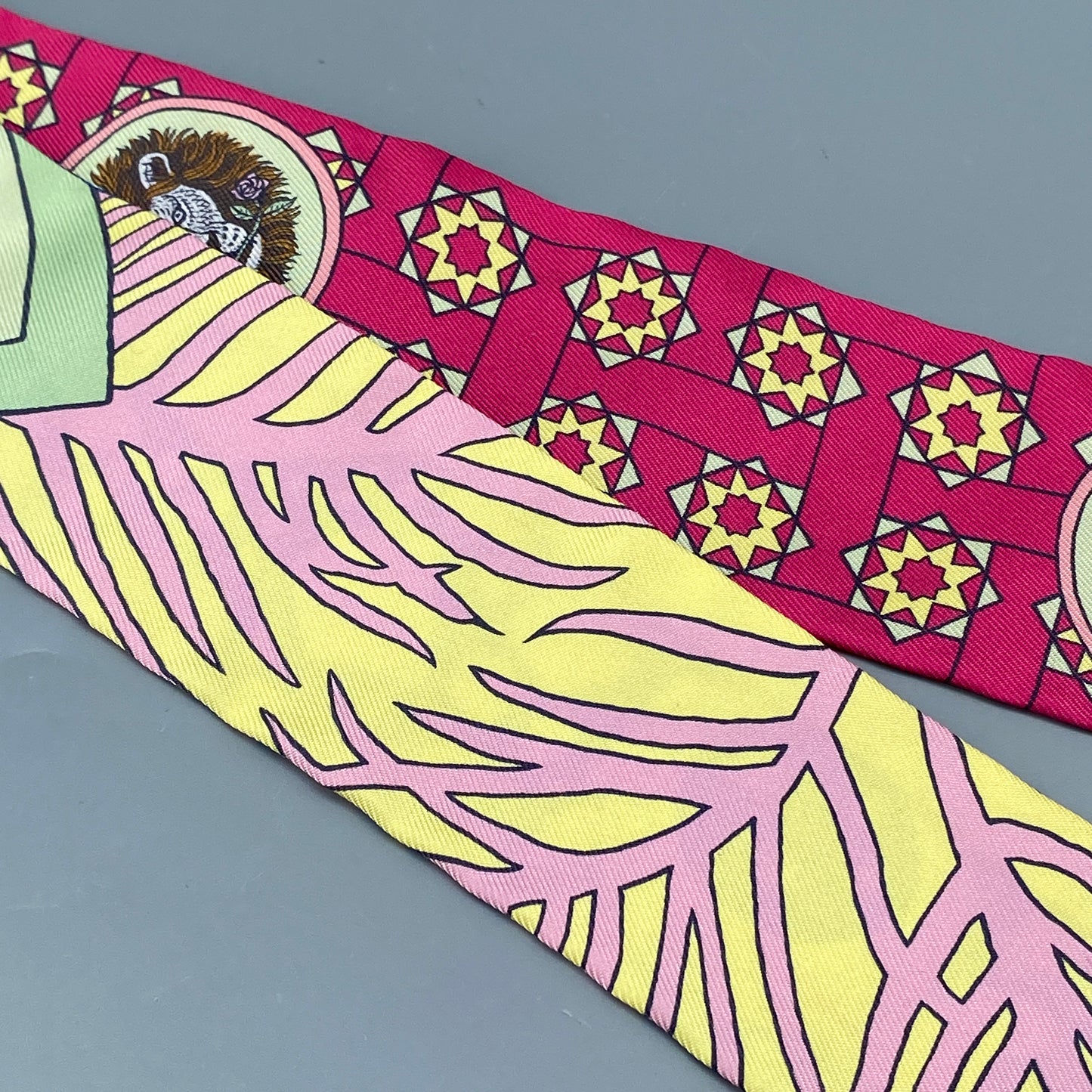 Hermes Multi‑Color Twilly Silk Scarf
