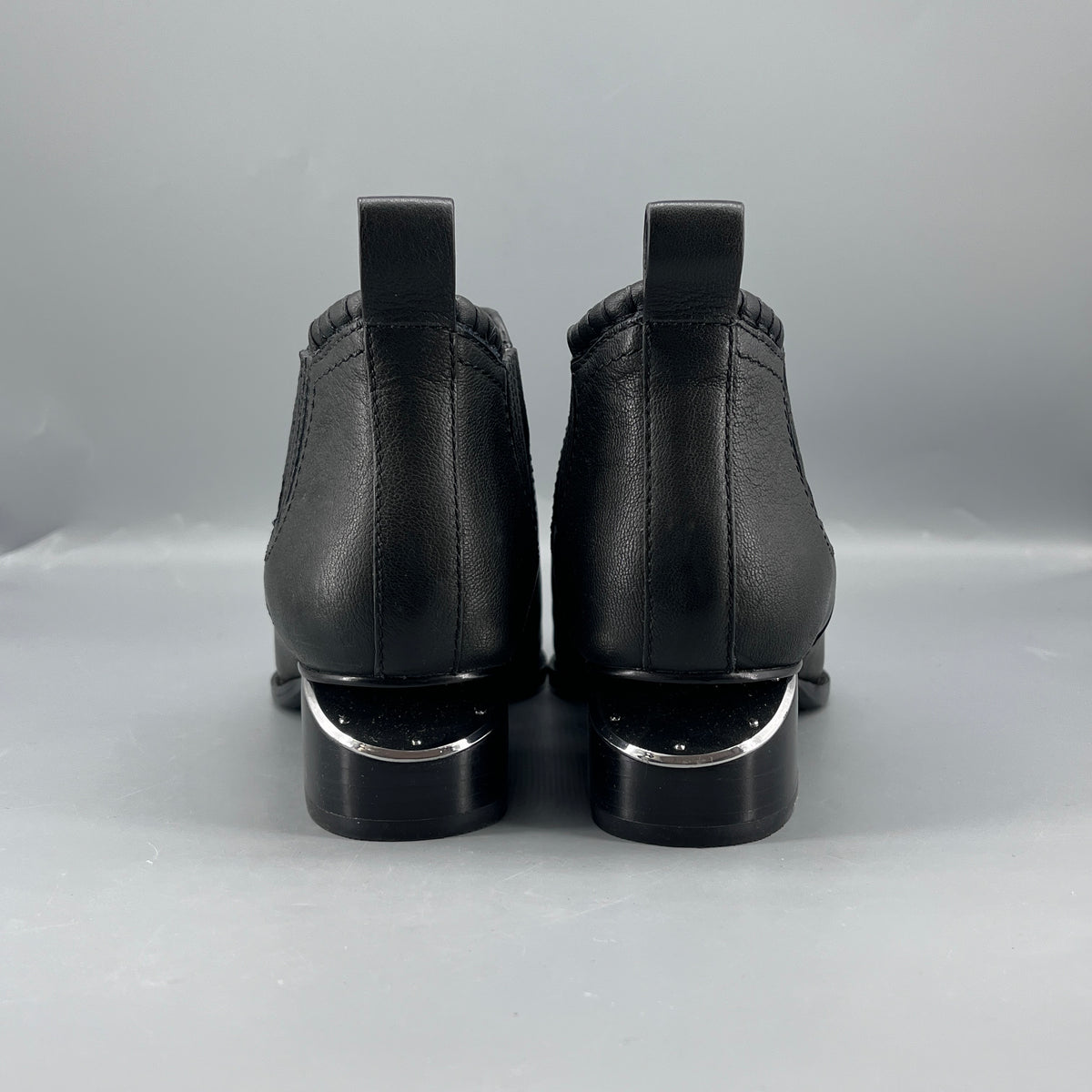 Alexander Wang Black Leather Chelsea Ankle Boots size 37