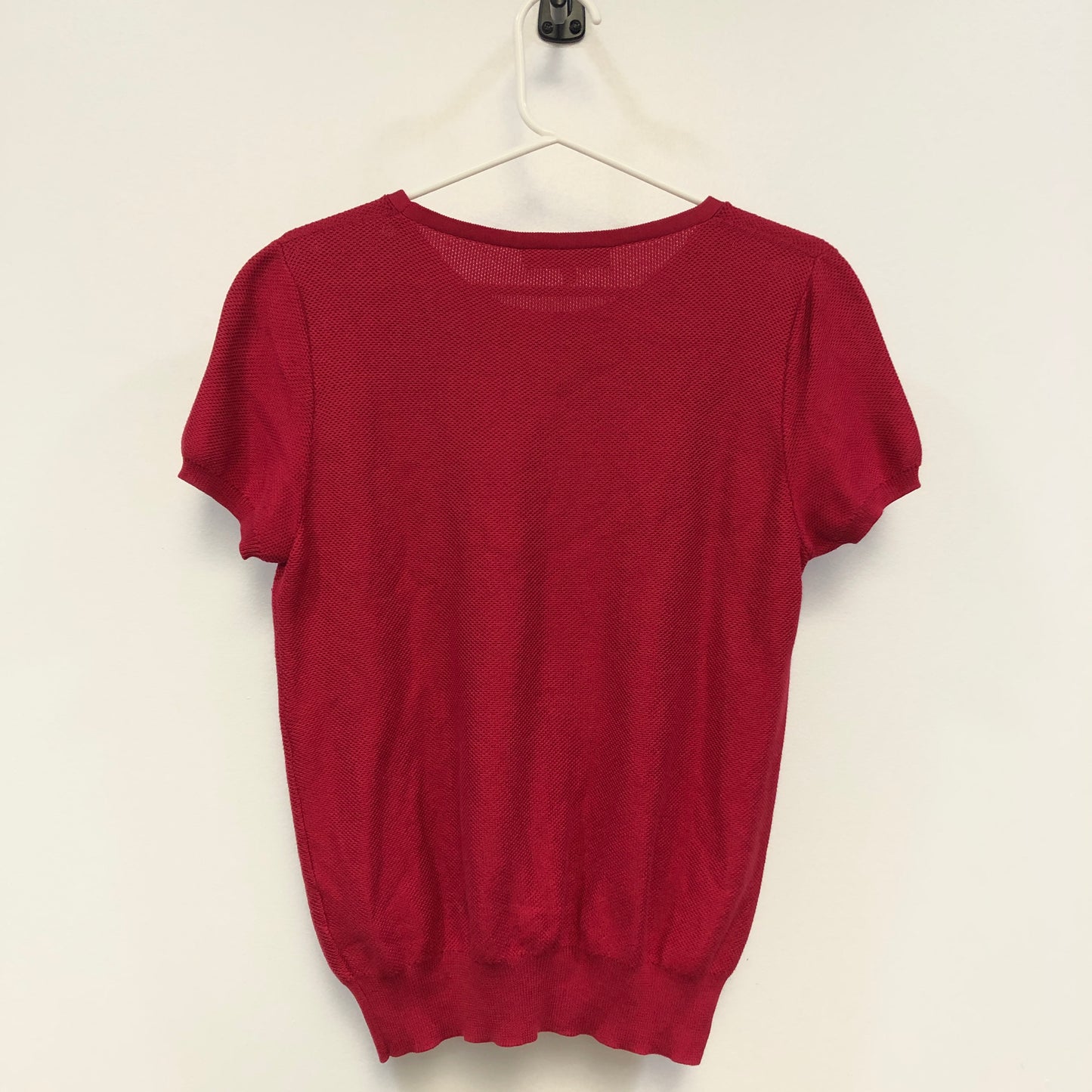 Loro Piana Red Short Sleeve Knit Top Size 44