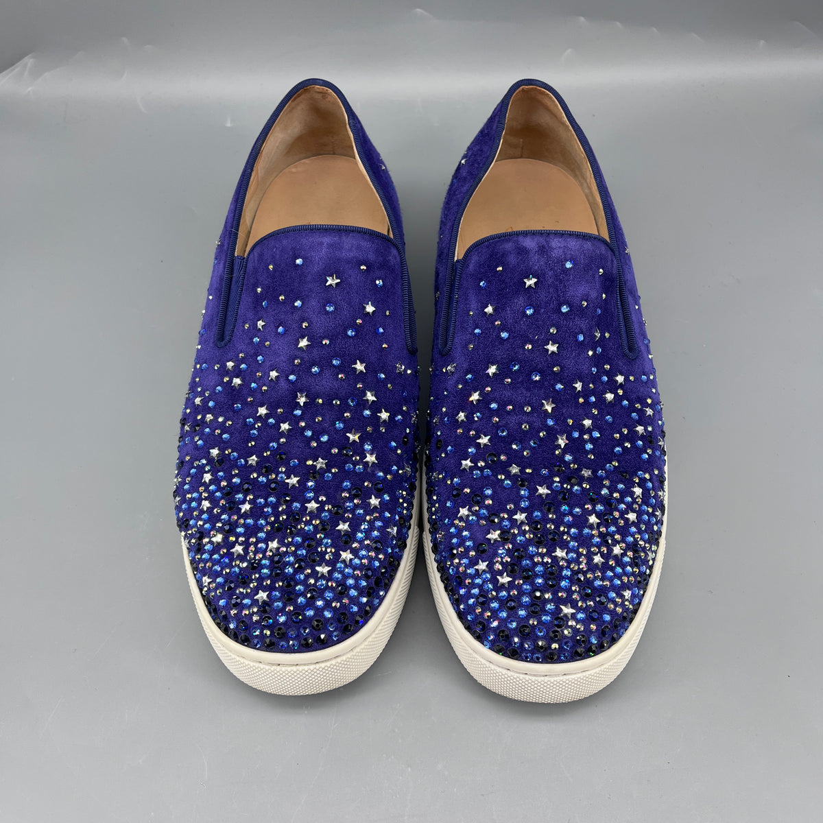 Christian Louboutin Purple Women Slip-on Sneaker Shoes Size 40