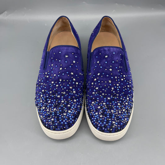 Christian Louboutin Purple Women Slip-on Sneaker Shoes Size 40