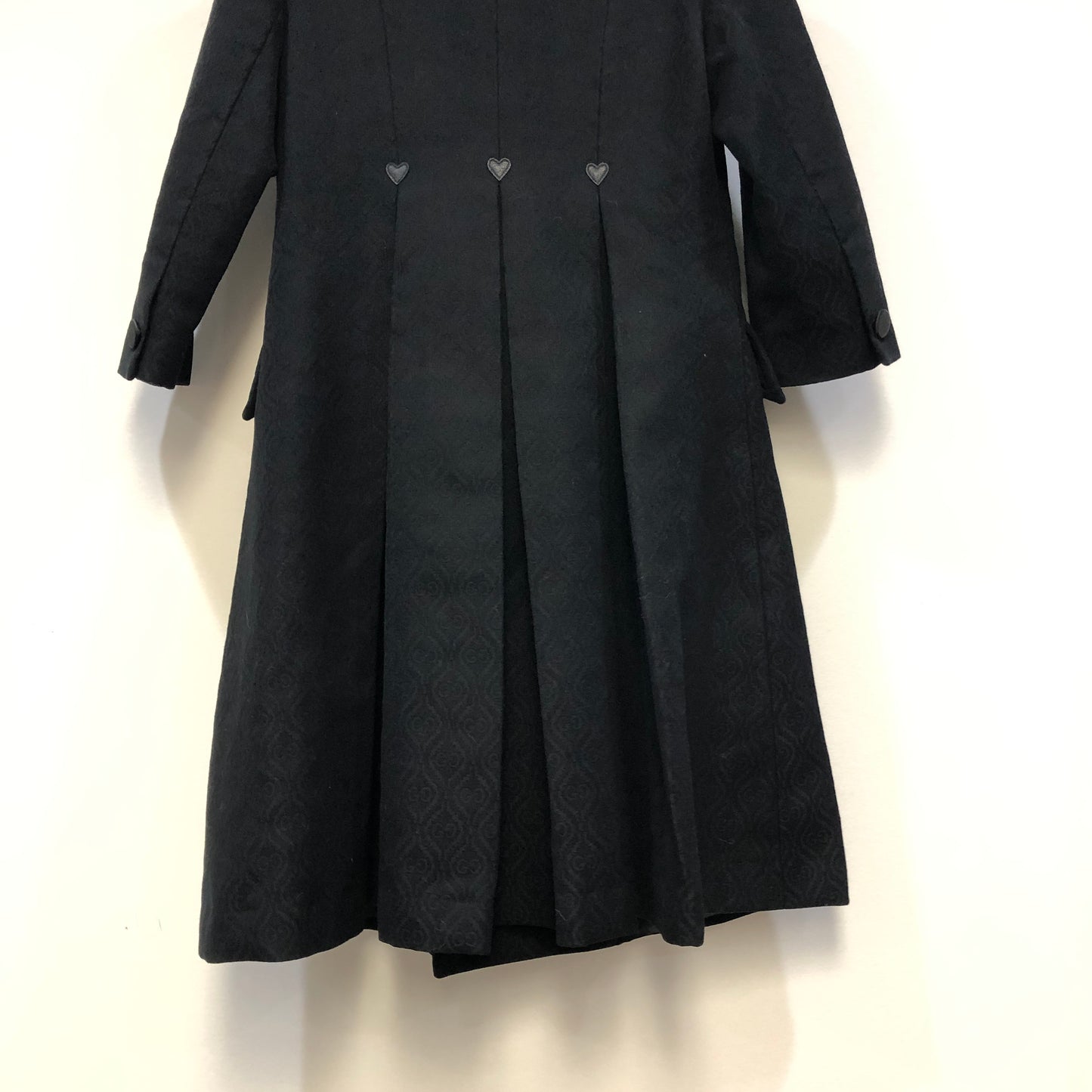 Gucci Black Wool Double Breasted Long Coat Size 42