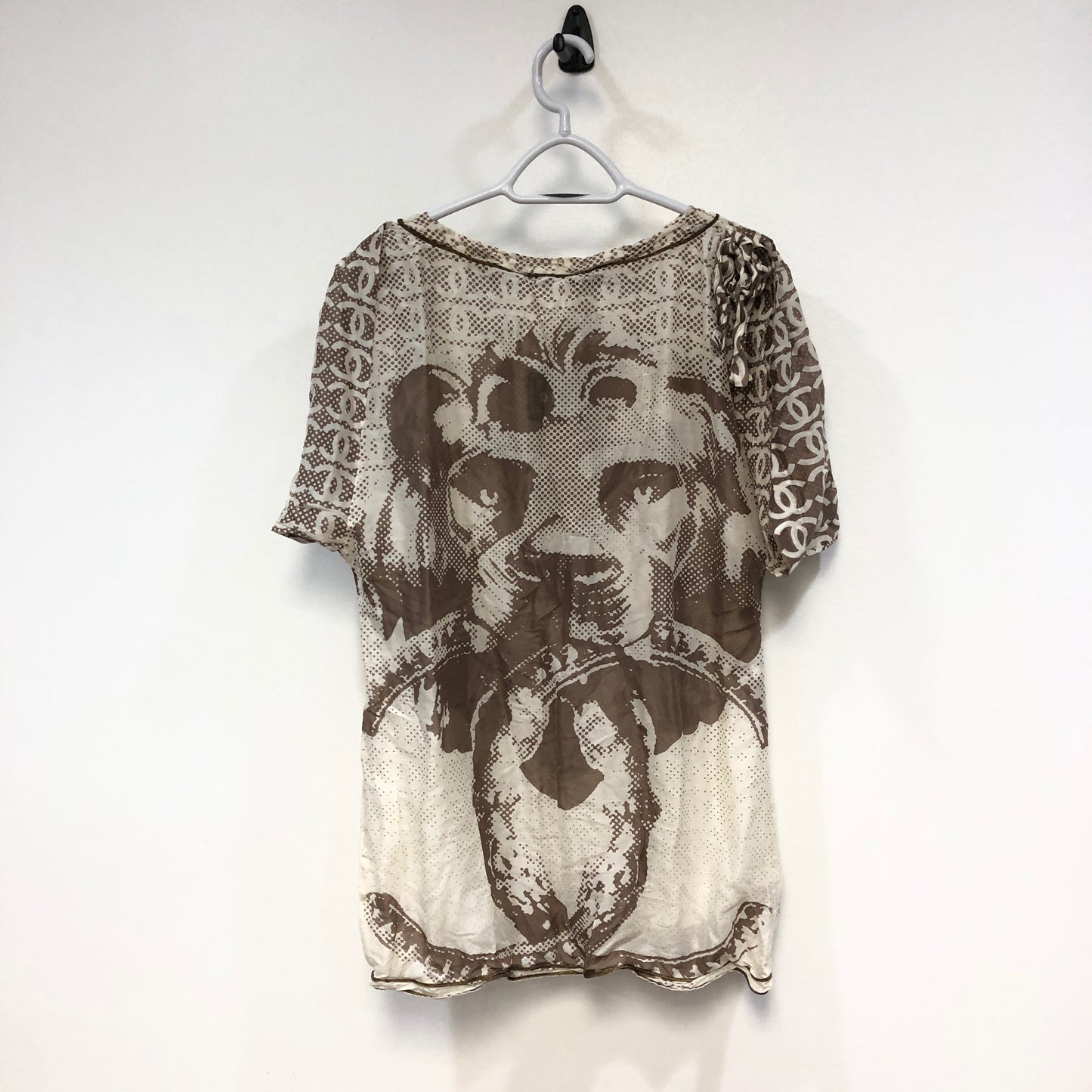 Chanel Cream/Brown Lion Print Top Size 42