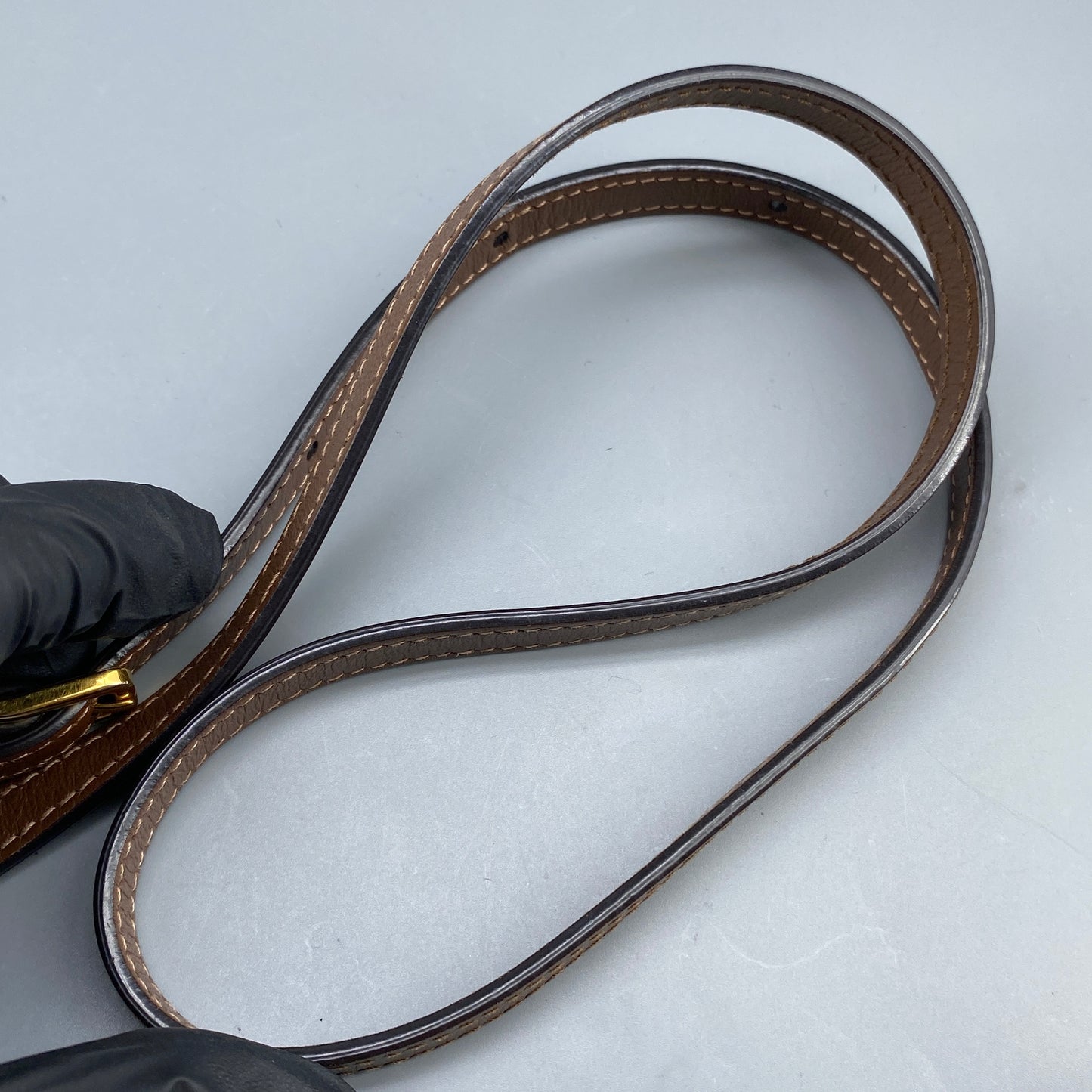 Gucci Beige GG Canvas Horsebit Mini Phone Crossbody Bag