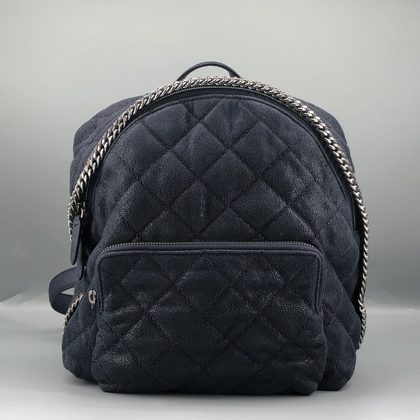Stella McCartney Quilted Eco Nylon Mini Backpack Navy