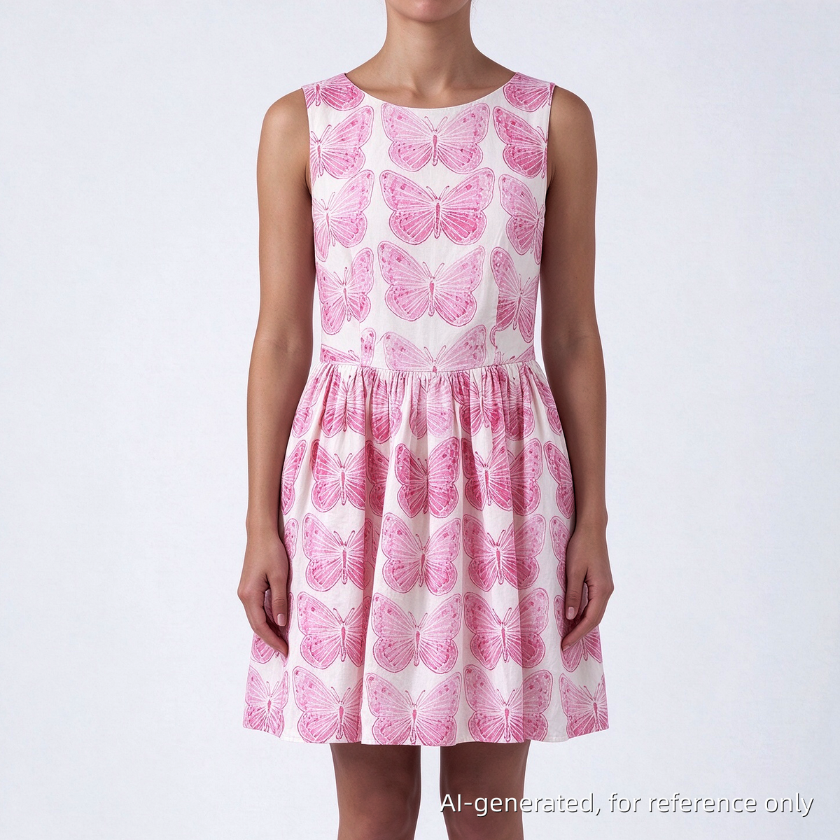 Red Valentino Sleeveless Dress size 38 pink white print
