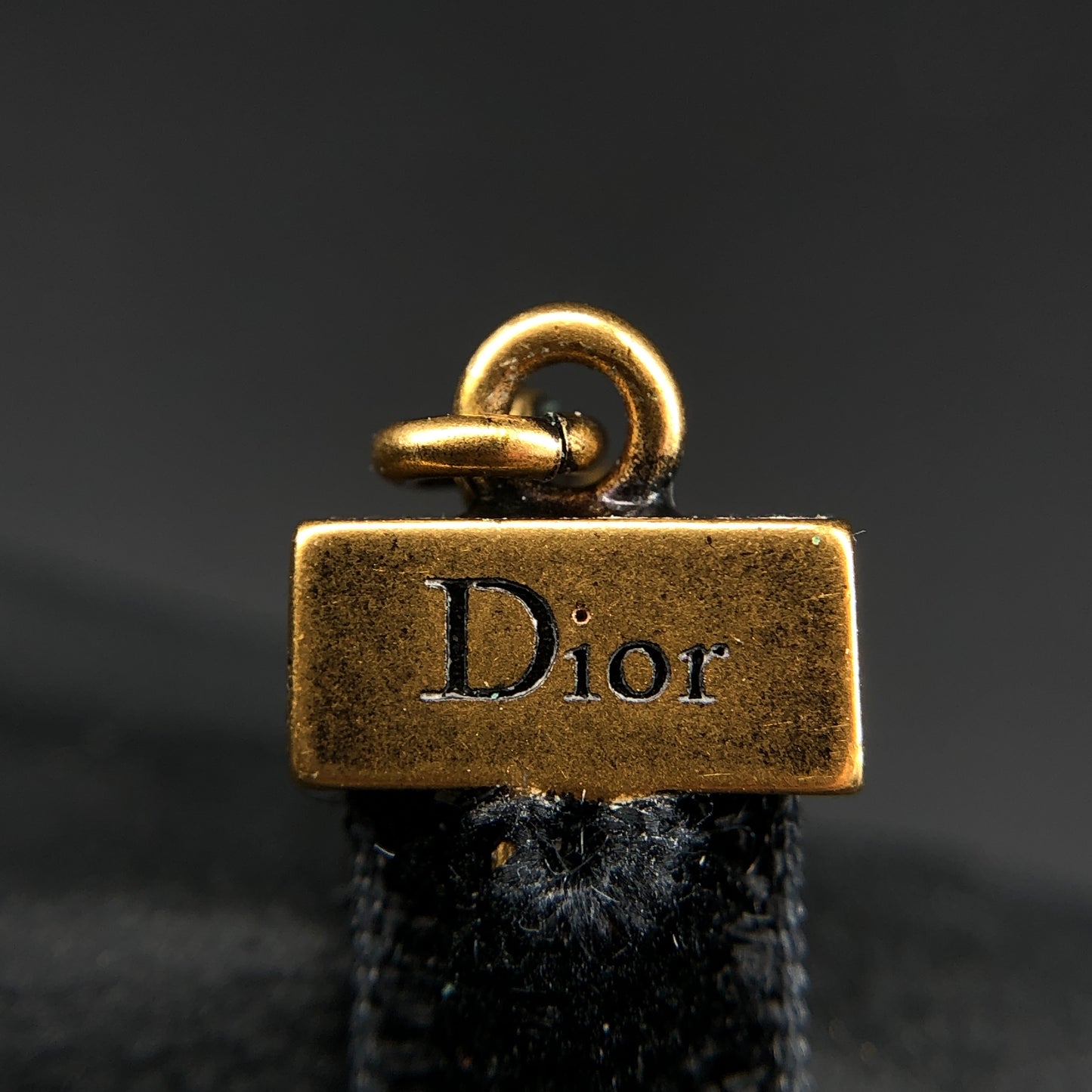 Dior Bee Pendant Necklace 35 cm Black