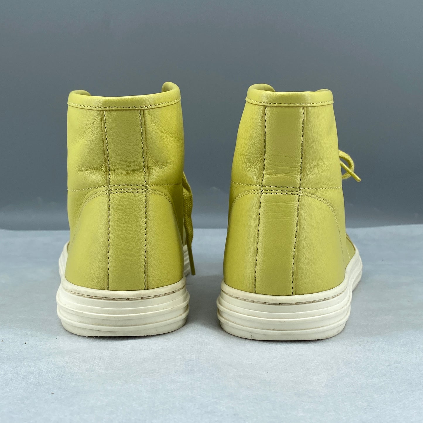 Gucci Yellow Rhinestone Toe Women's High‑Top Sneakers shoes Size36
