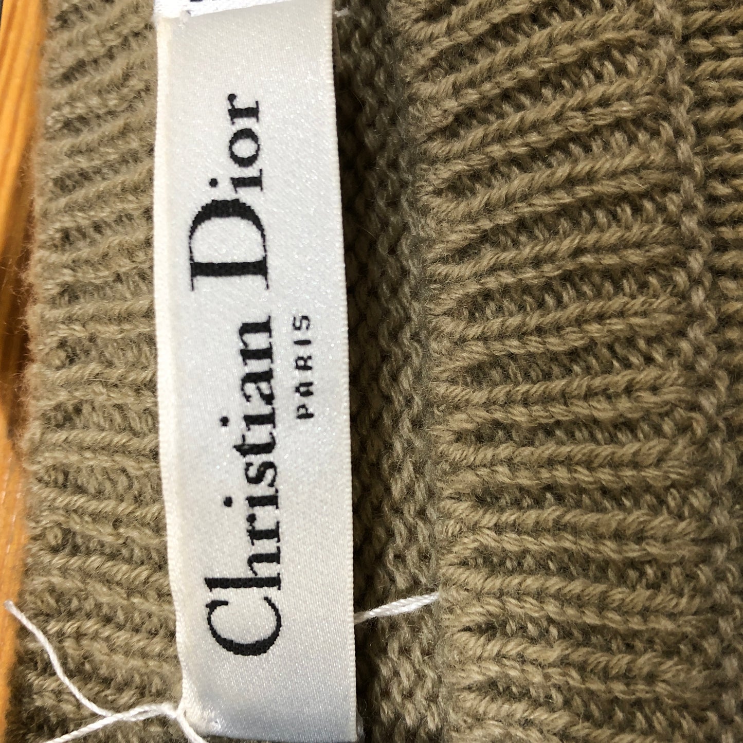 Christian Dior Beige Fine Knit Star Logo Crew Neck Sweater Size USA2